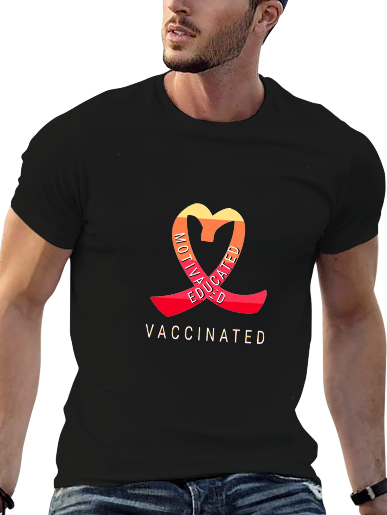 Motivated Educated Vaccinated Graphic T-Shirt