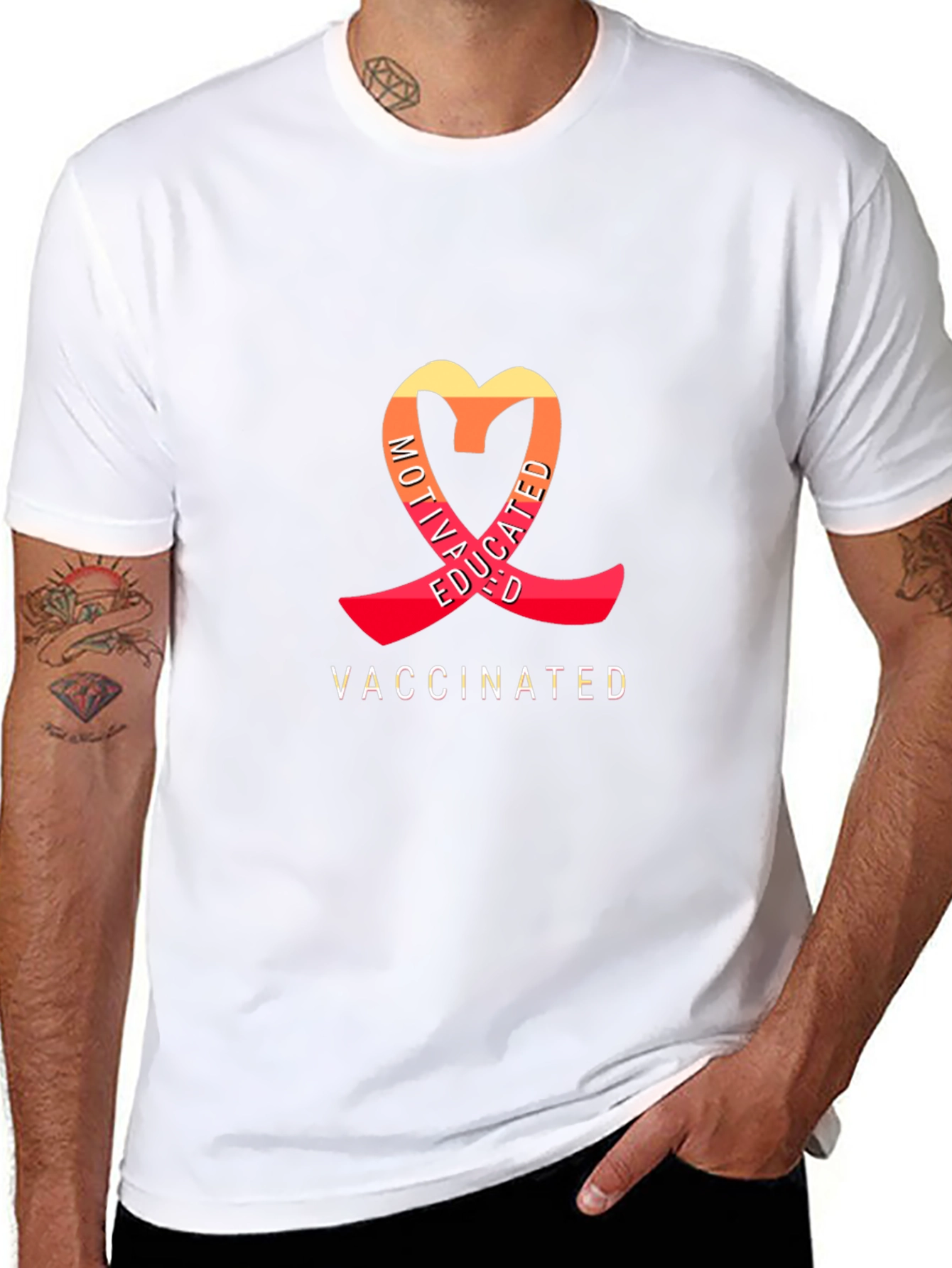 Motivated Educated Vaccinated Graphic T-Shirt