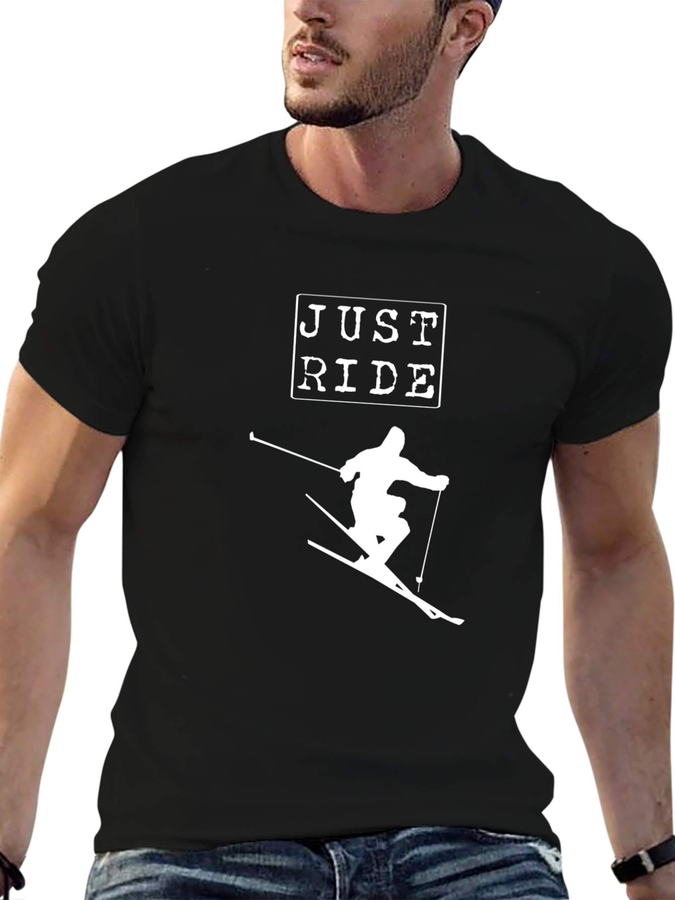 Just Ride Skiing T-Shirt - Black
