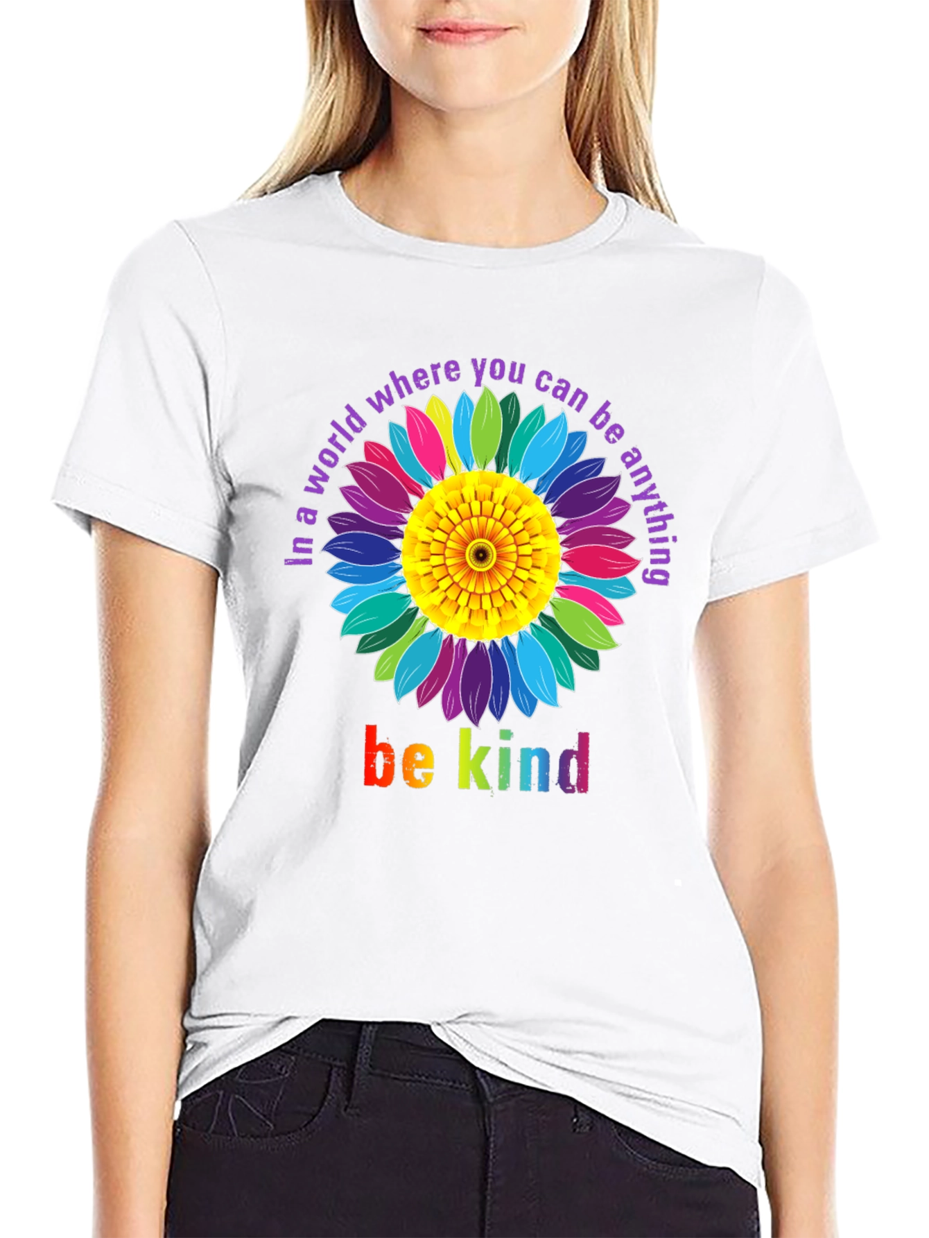 Be Kind Floral Graphic T-Shirt