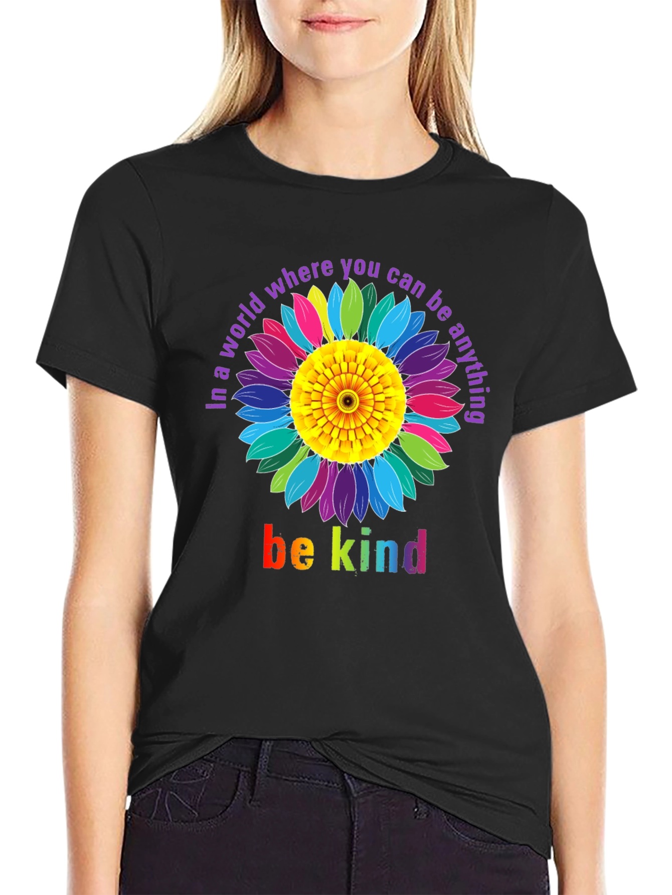 Be Kind Floral Graphic T-Shirt