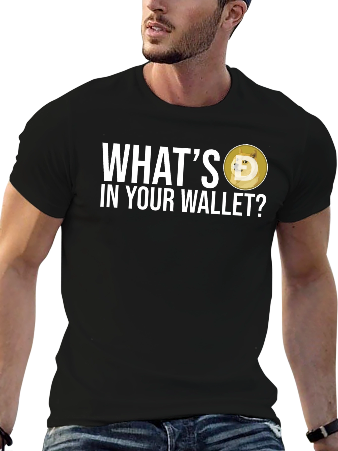 Whats In Your Wallet Dogecoin Crypto T-Shirt