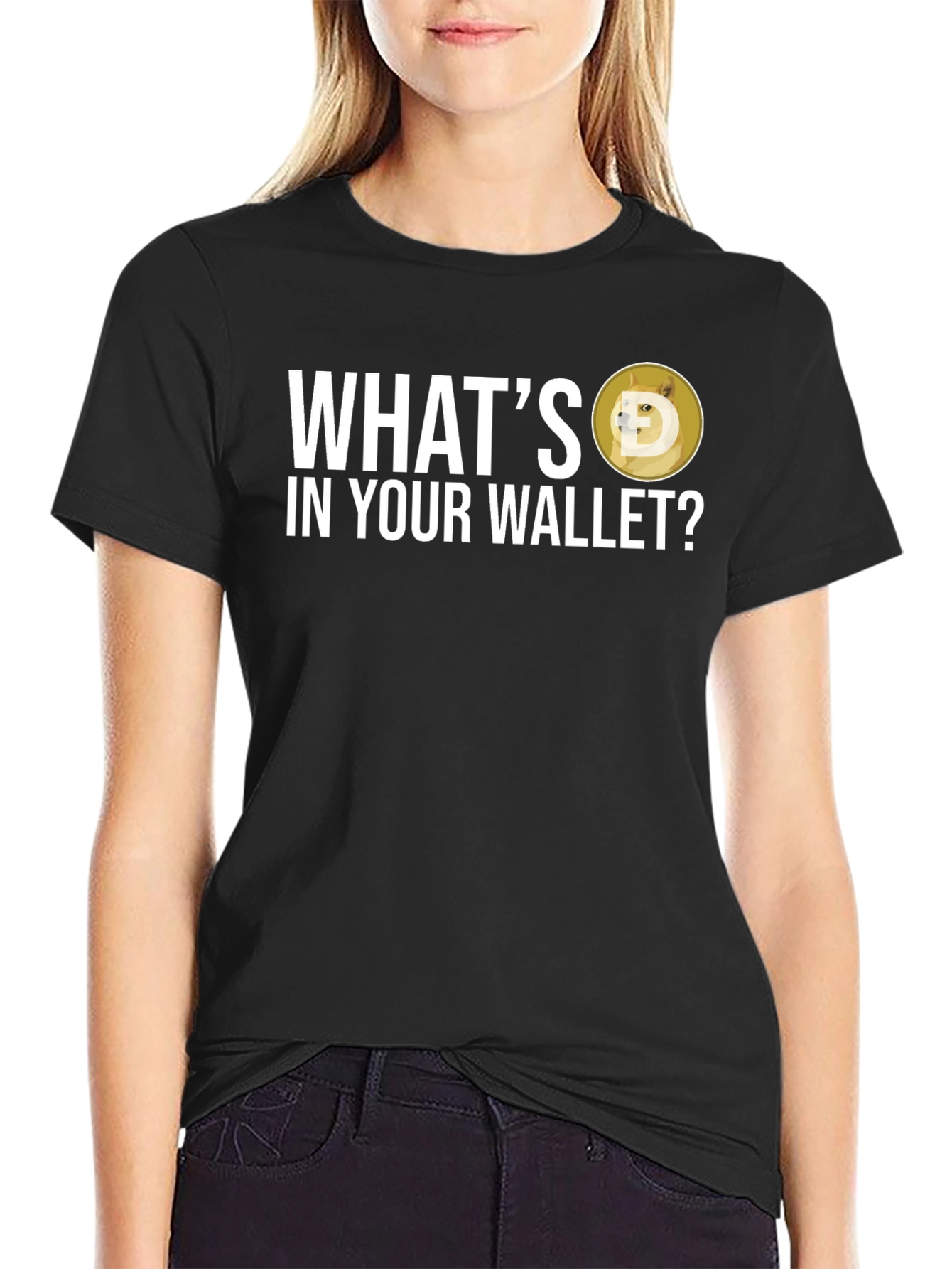 Whats In Your Wallet Dogecoin Crypto T-Shirt