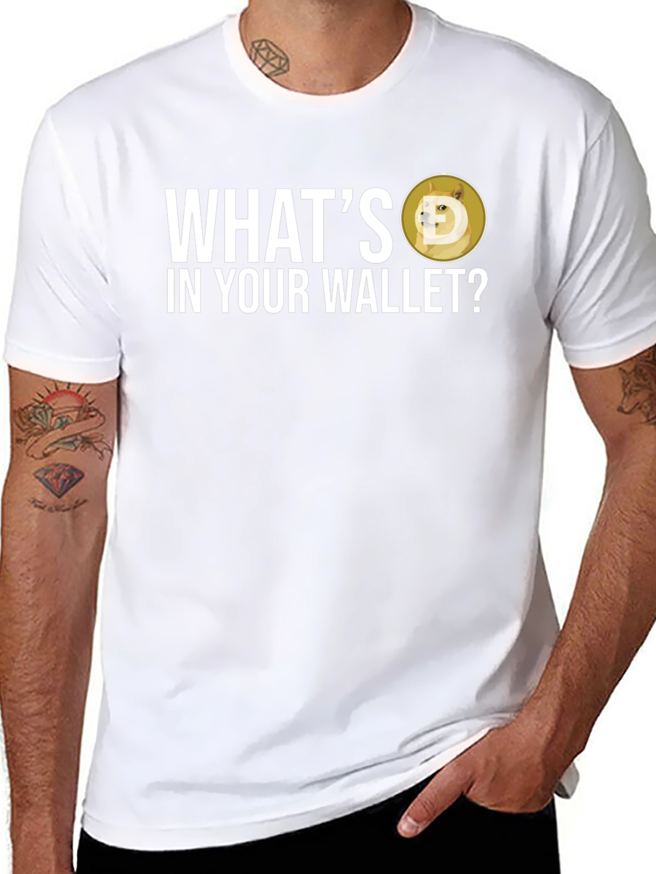 Whats In Your Wallet Dogecoin Crypto T-Shirt