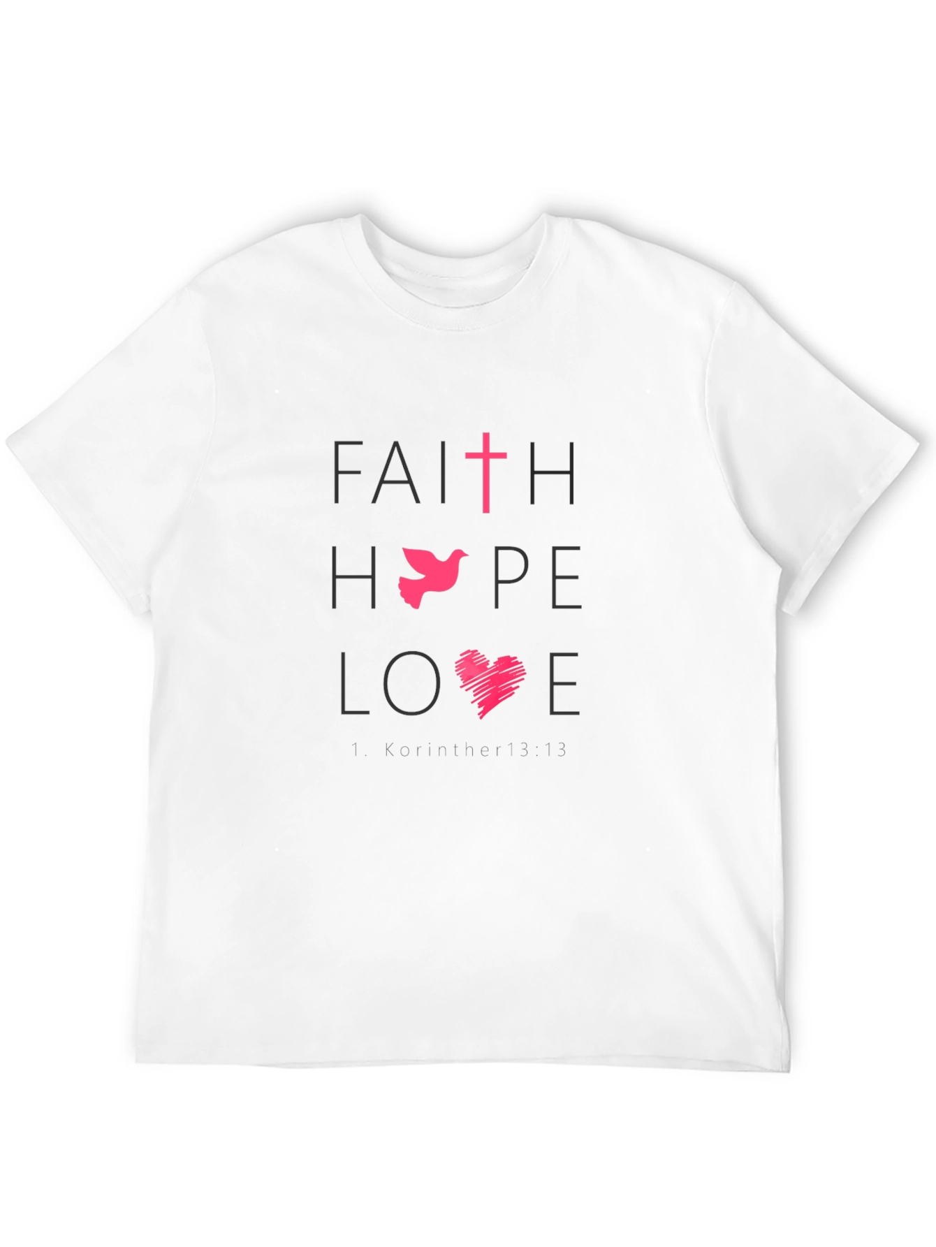 Faith Hope Love Graphic Tee - Black