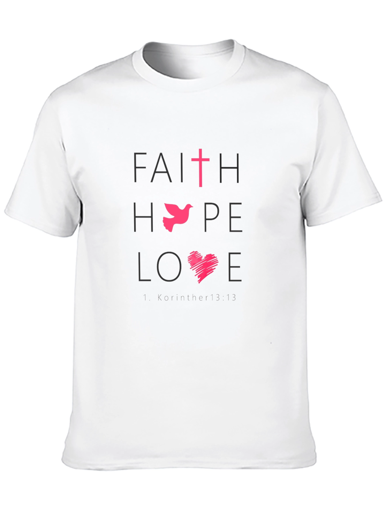Faith Hope Love Graphic Tee - Black