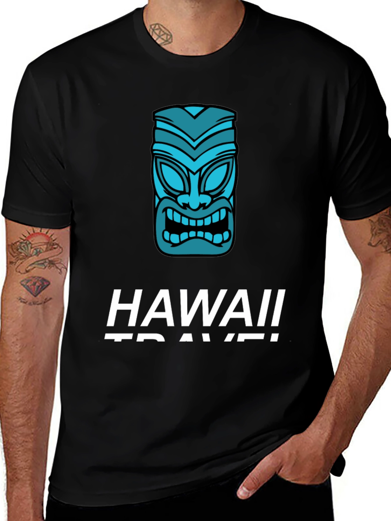 Hawaii Travel Black T-Shirt