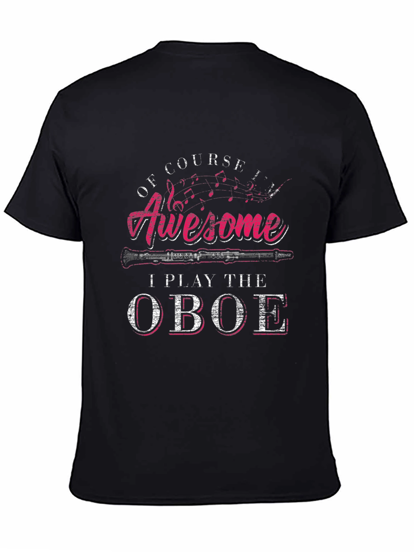 Awesome Oboe Player Black T-Shirt