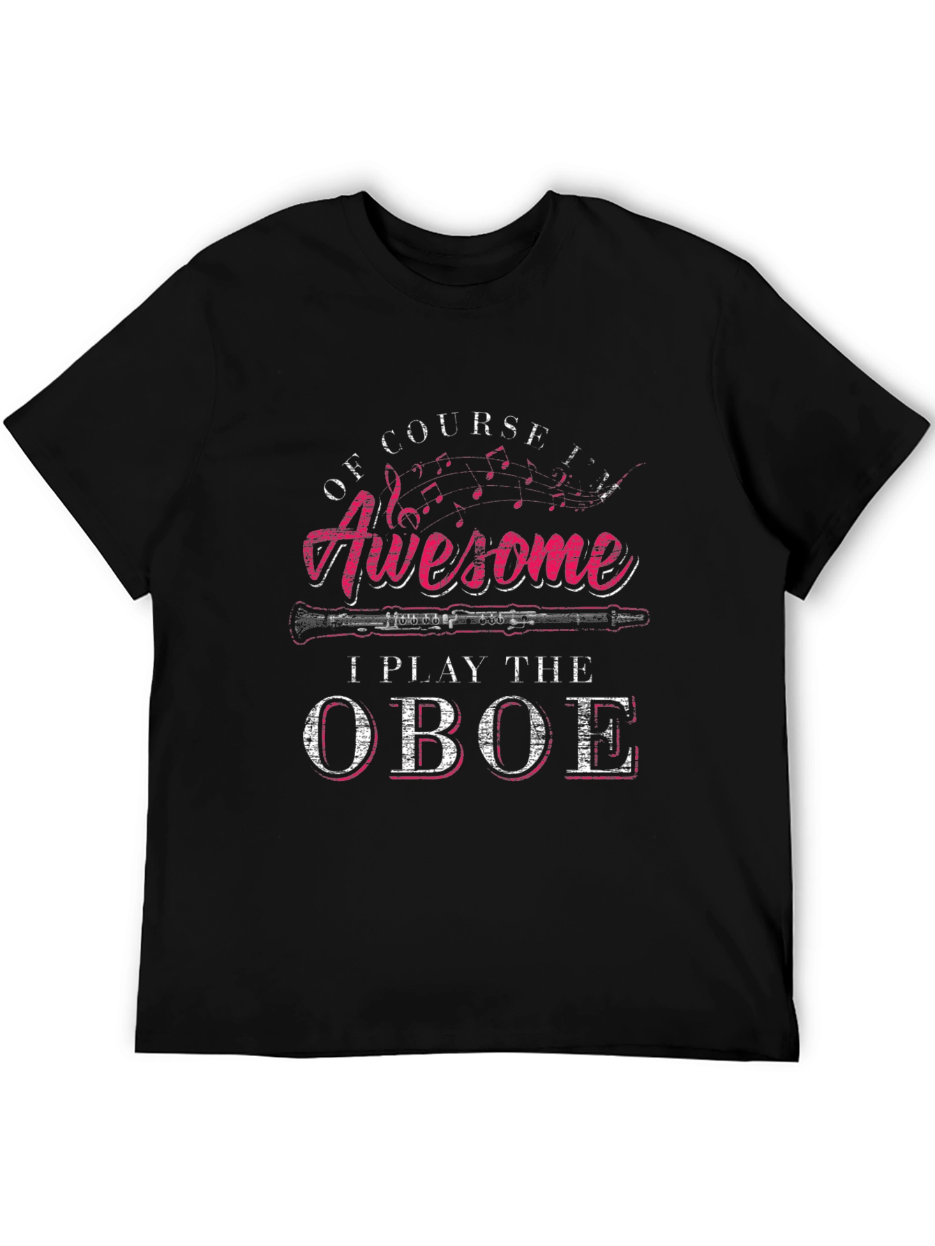 Awesome Oboe Player Black T-Shirt