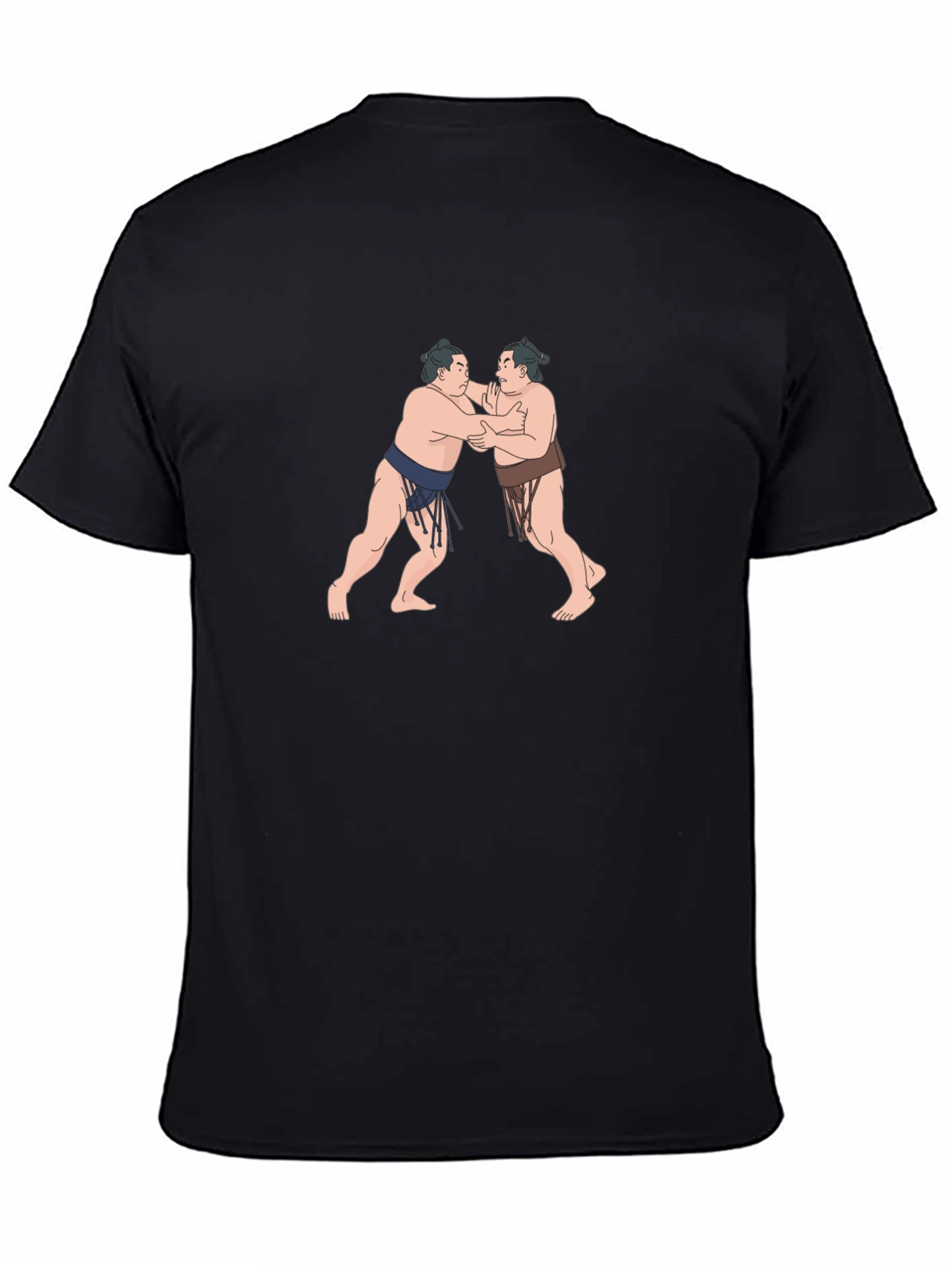 Sumo Wrestlers Graphic T-Shirt - Classic Black Tee
