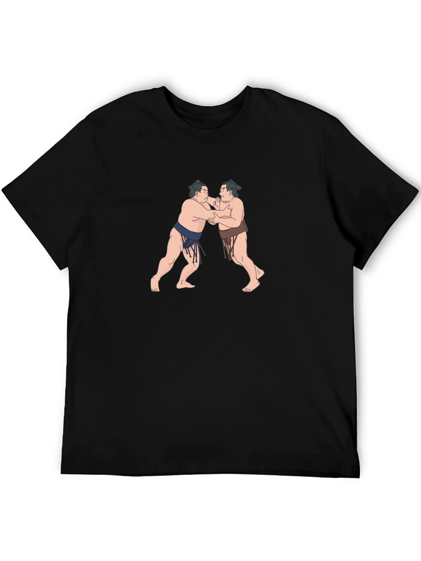 Sumo Wrestlers Graphic T-Shirt - Classic Black Tee