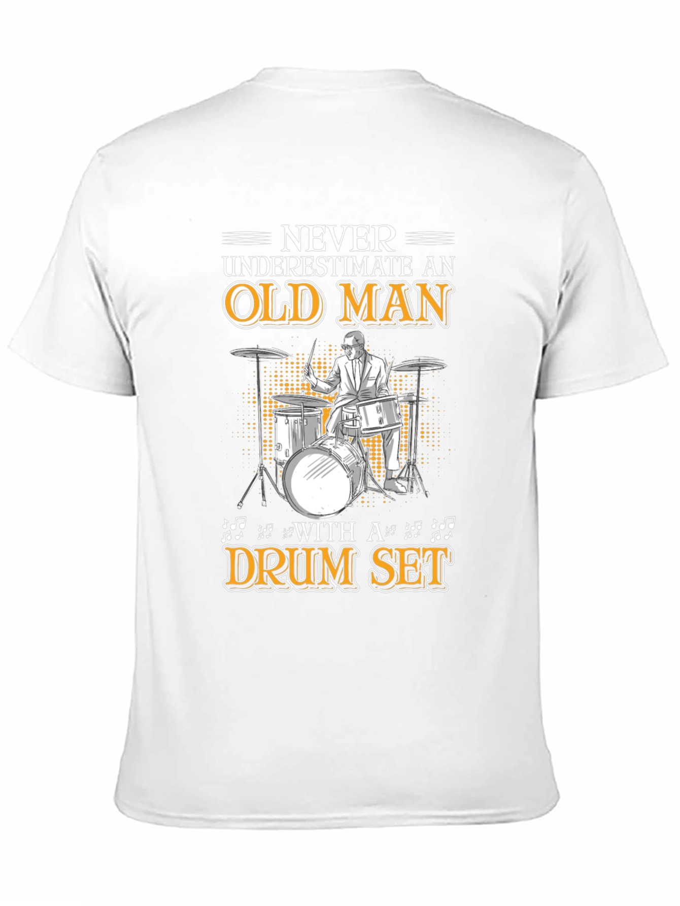 Old Man Drum Set T-Shirt - Musician Gift