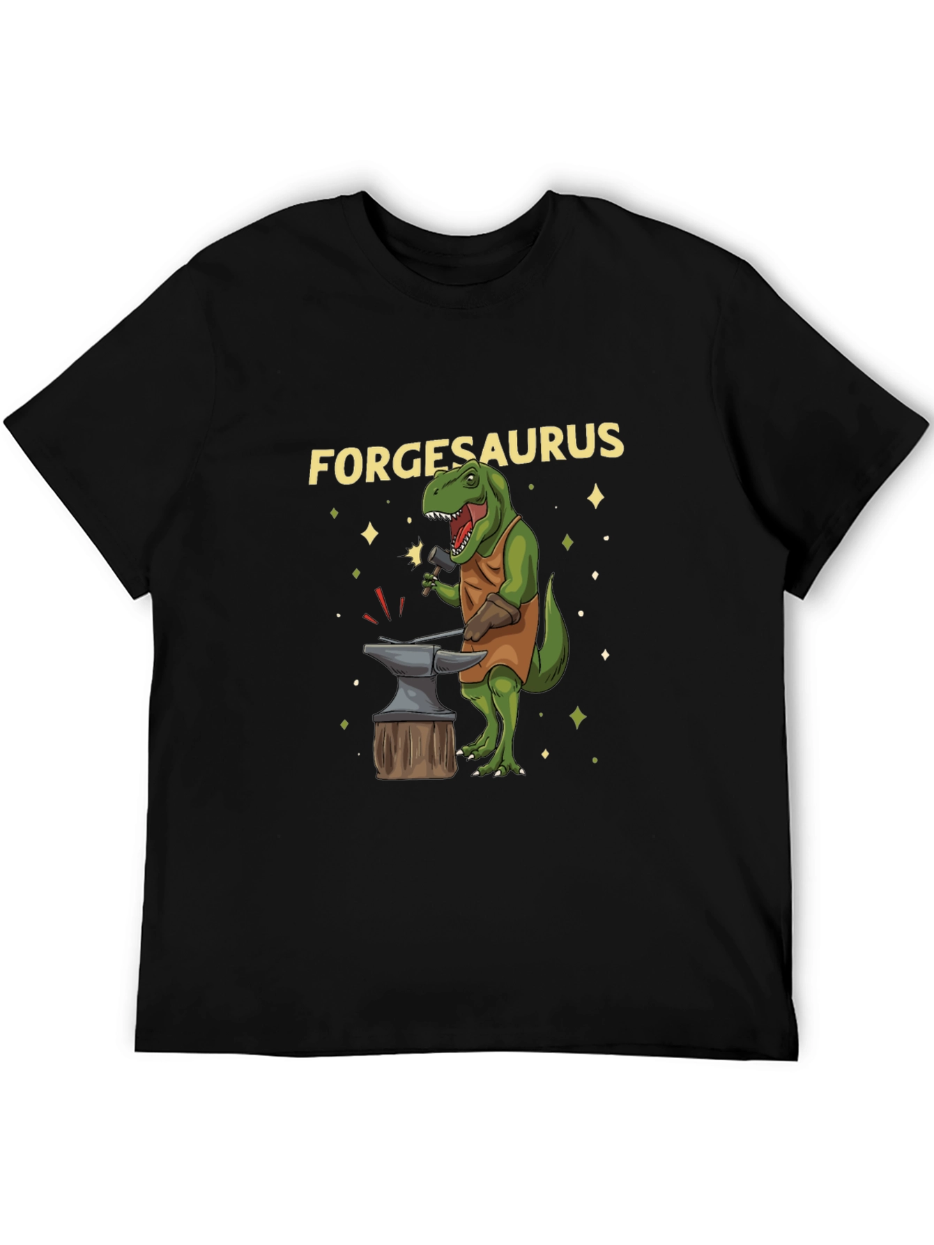 Forgesaurus T-Shirt - Blacksmith Dinosaur Tee