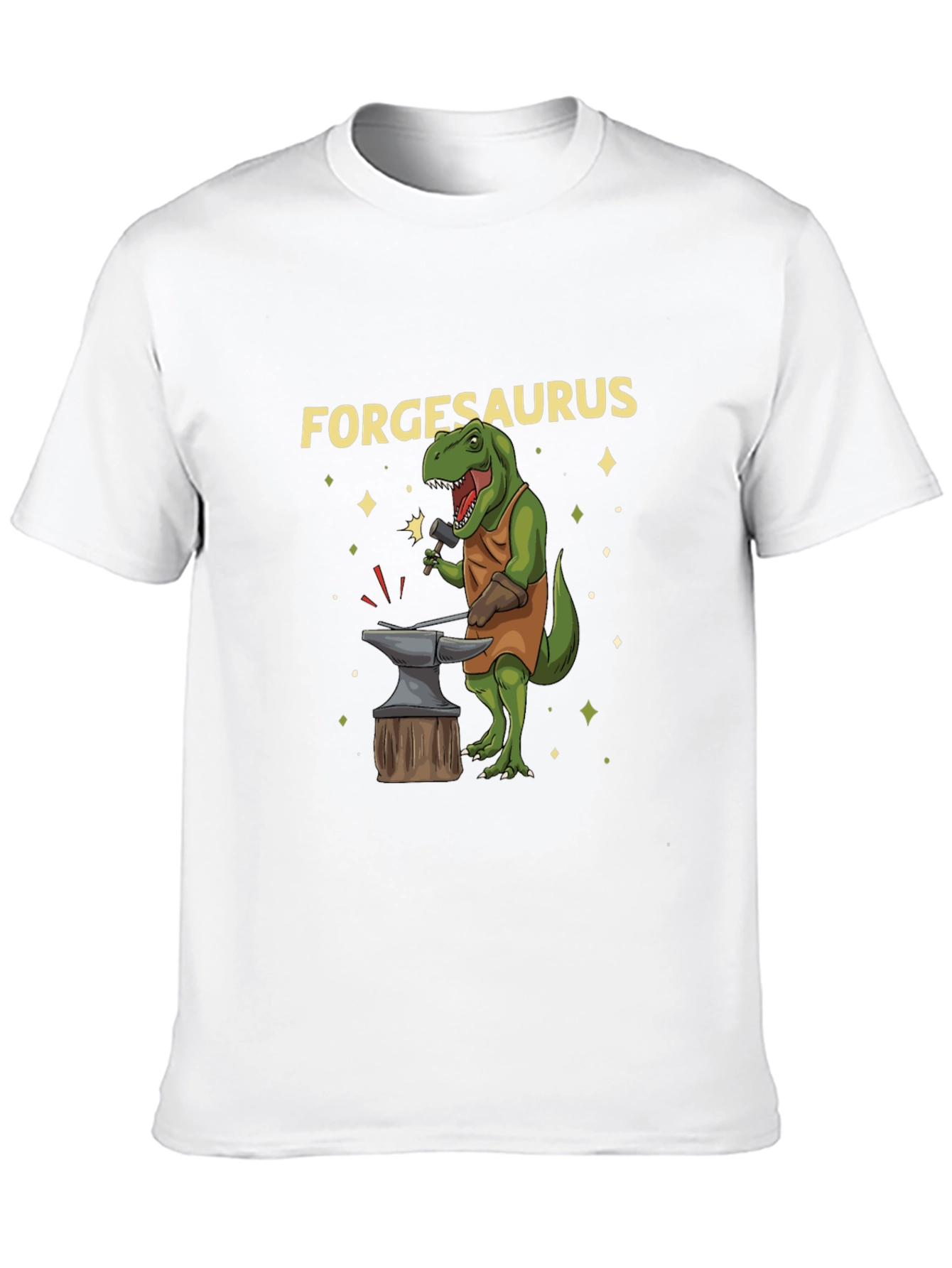 Forgesaurus T-Shirt - Blacksmith Dinosaur Tee
