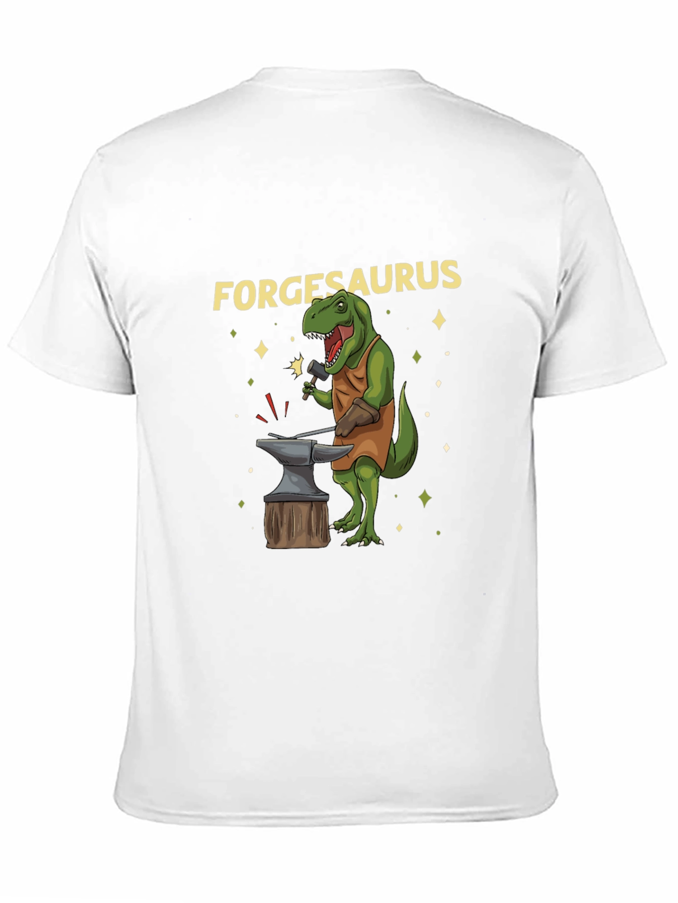 Forgesaurus T-Shirt - Blacksmith Dinosaur Tee