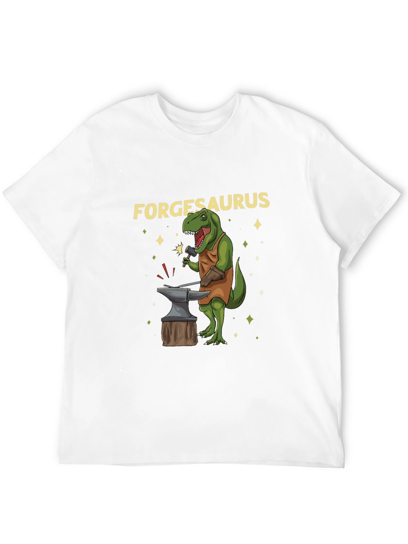 Forgesaurus T-Shirt - Blacksmith Dinosaur Tee