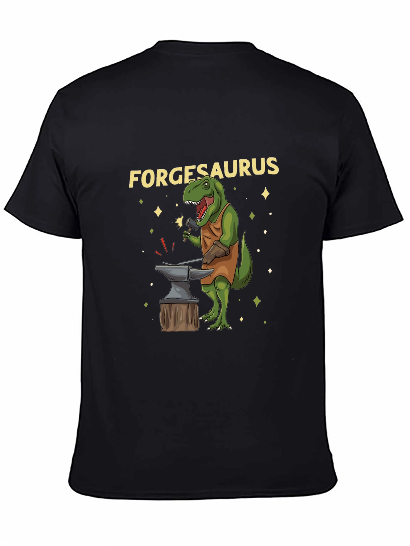 Forgesaurus T-Shirt - Blacksmith Dinosaur Tee