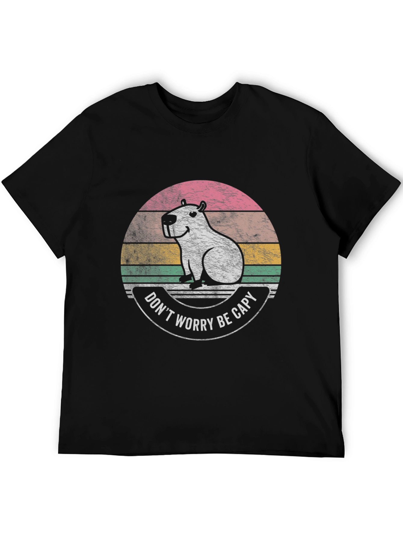 Dont Worry Be Capy Black T-Shirt