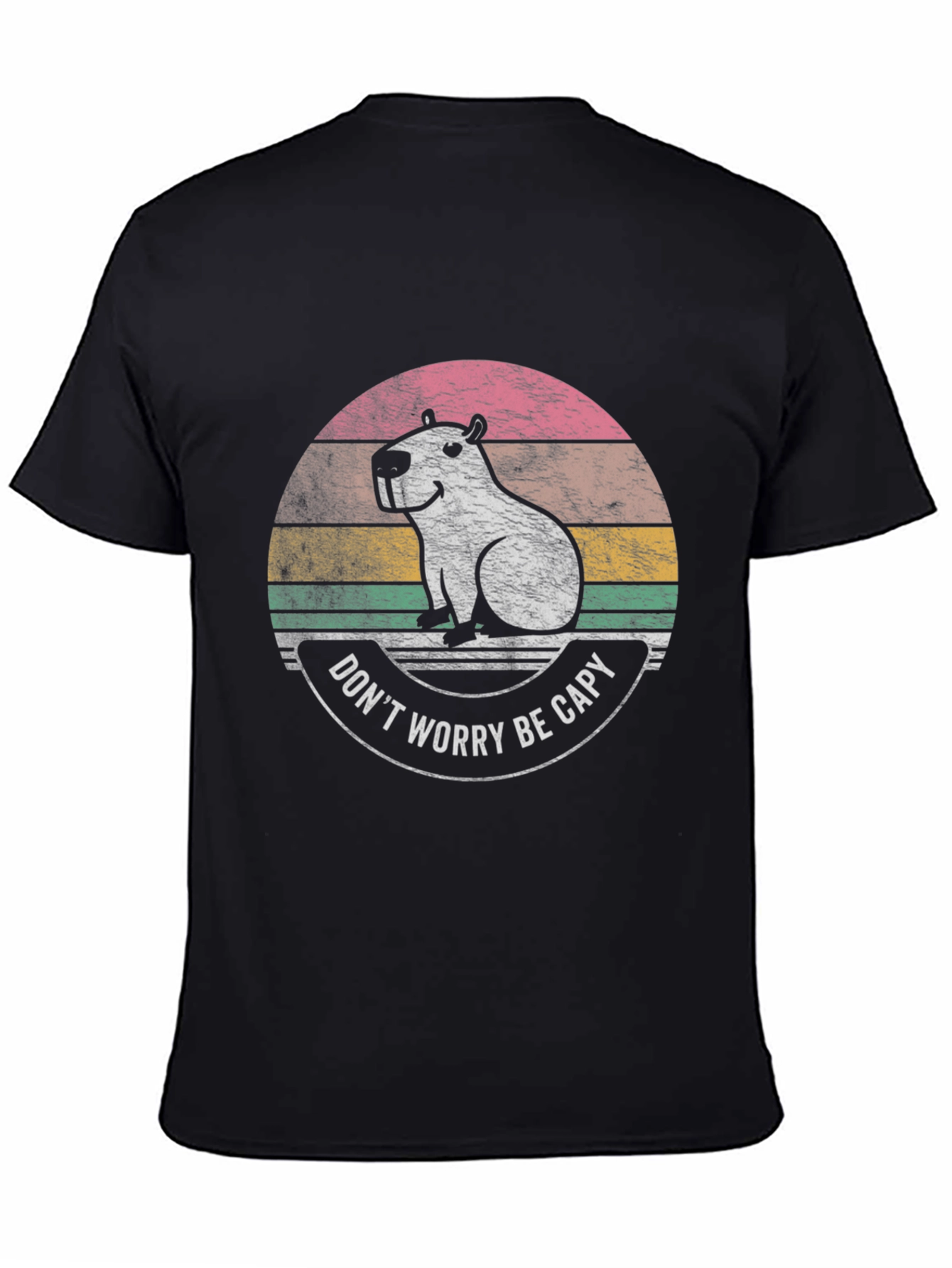 Dont Worry Be Capy Black T-Shirt