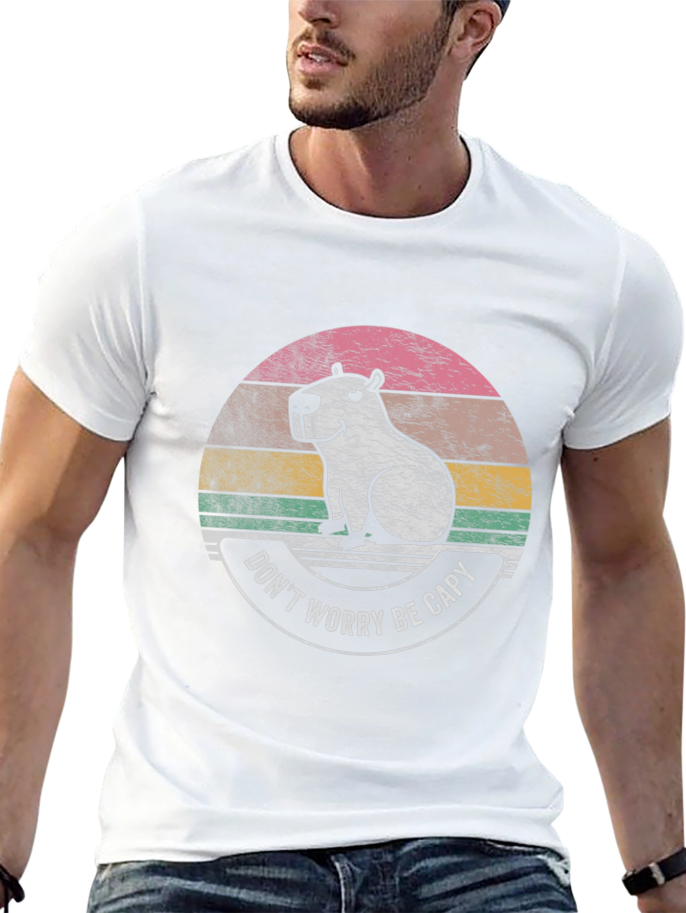 Dont Worry Be Capy Black T-Shirt