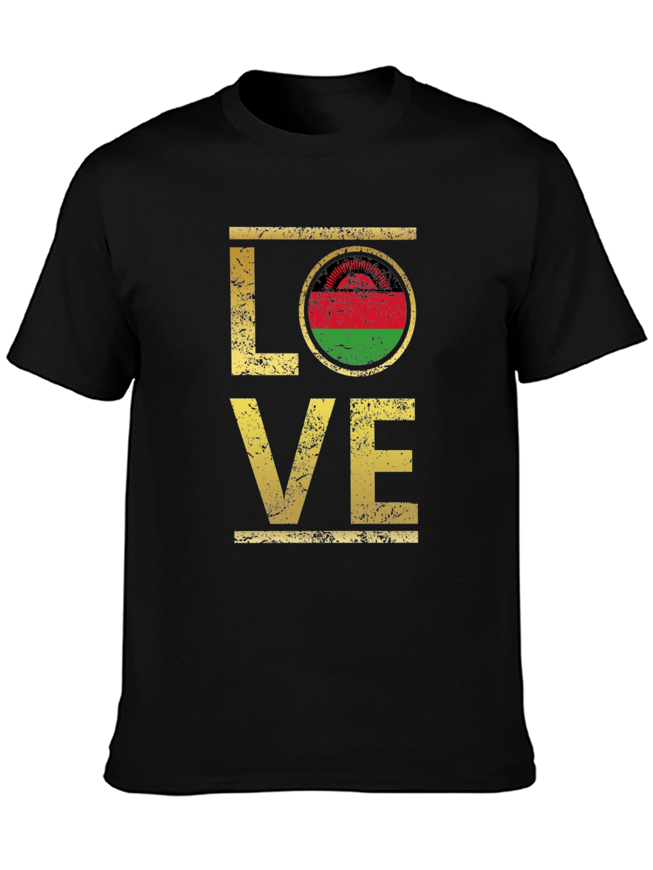 Malawi Flag Love T-Shirt Graphic Tee