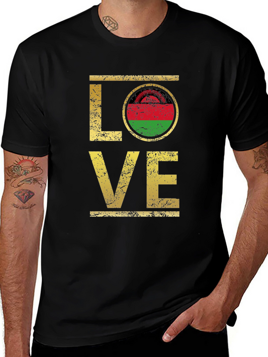 Malawi Flag Love T-Shirt Graphic Tee