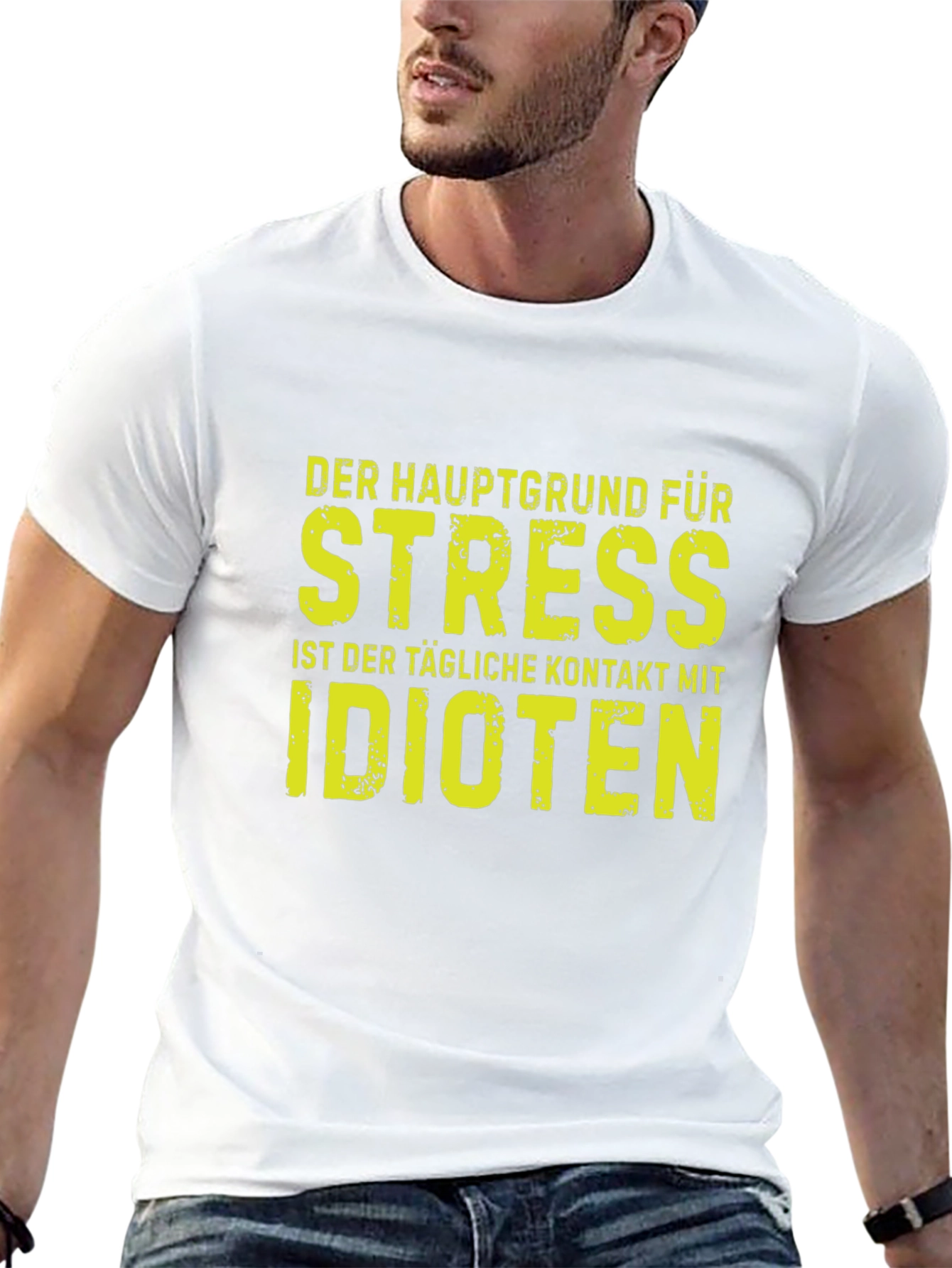 Stress Idioten T-Shirt | Funny German Text Tee