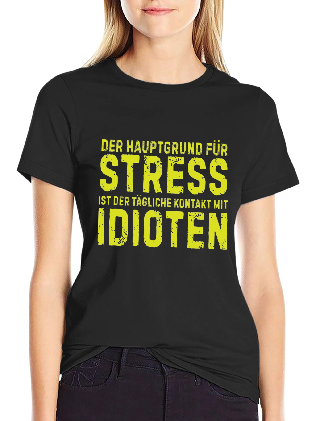 Stress Idioten T-Shirt | Funny German Text Tee
