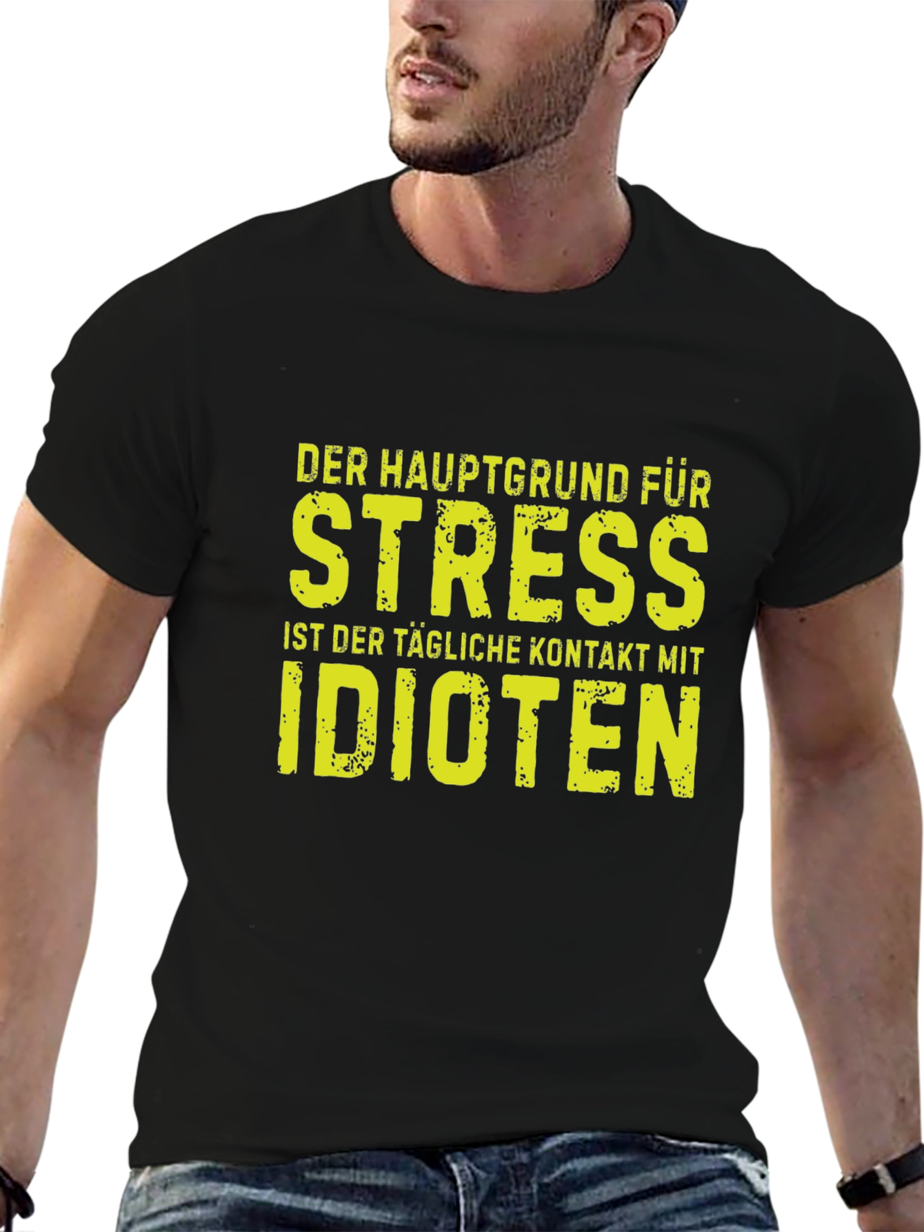 Stress Idioten T-Shirt | Funny German Text Tee