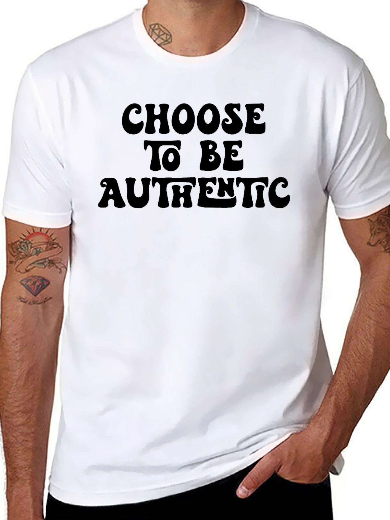 Choose to Be Authentic Black T-Shirt