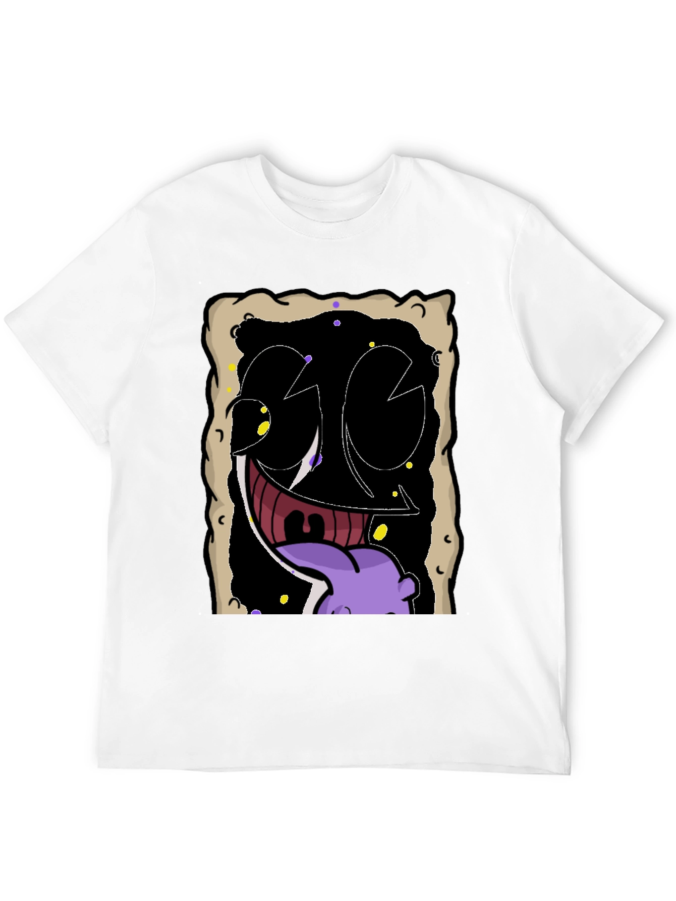 Cartoon Face Graphic Black T-Shirt