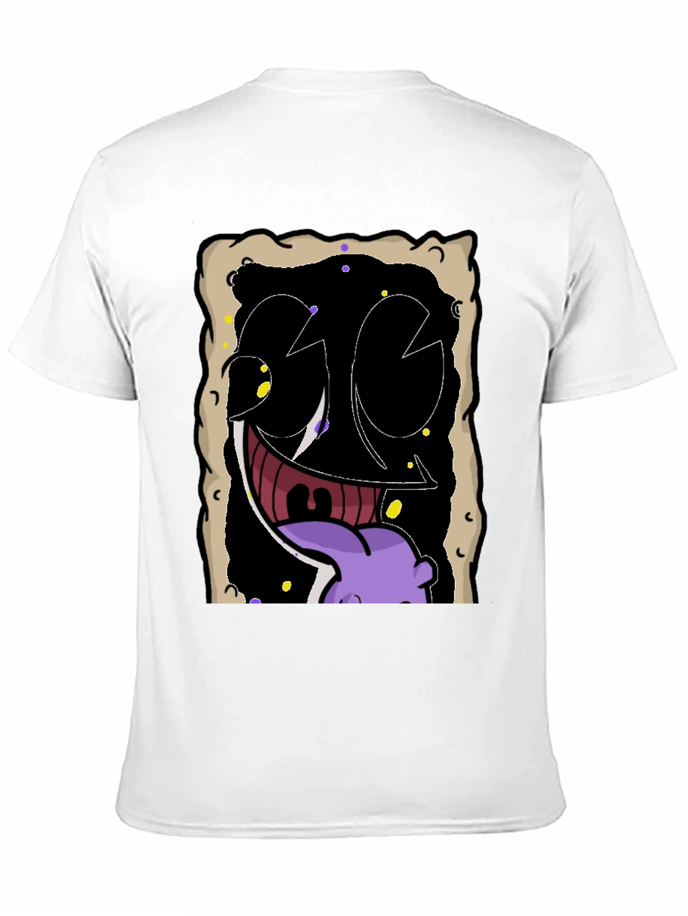 Cartoon Face Graphic Black T-Shirt
