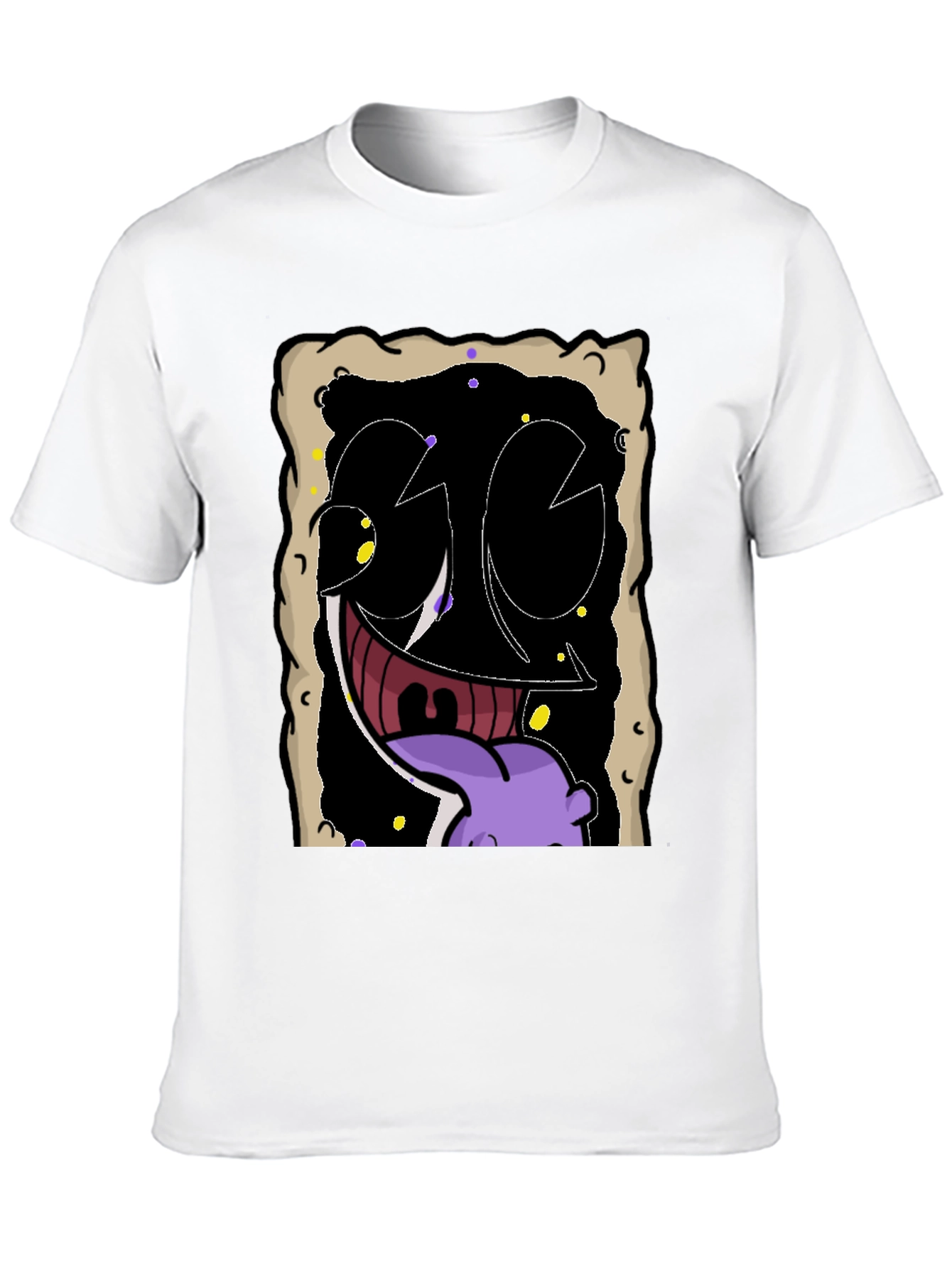 Cartoon Face Graphic Black T-Shirt