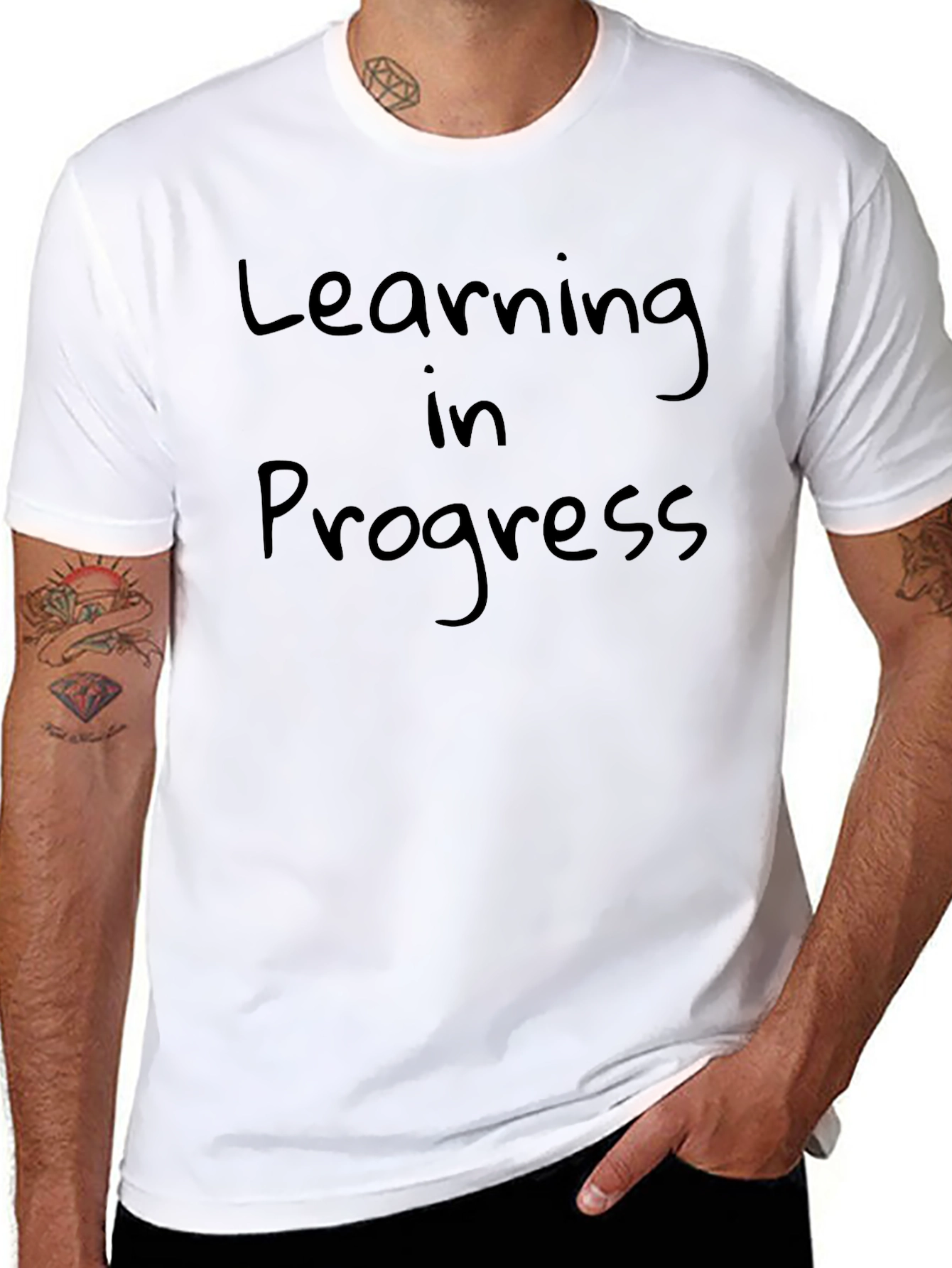 Learning in Progress Black T-Shirt