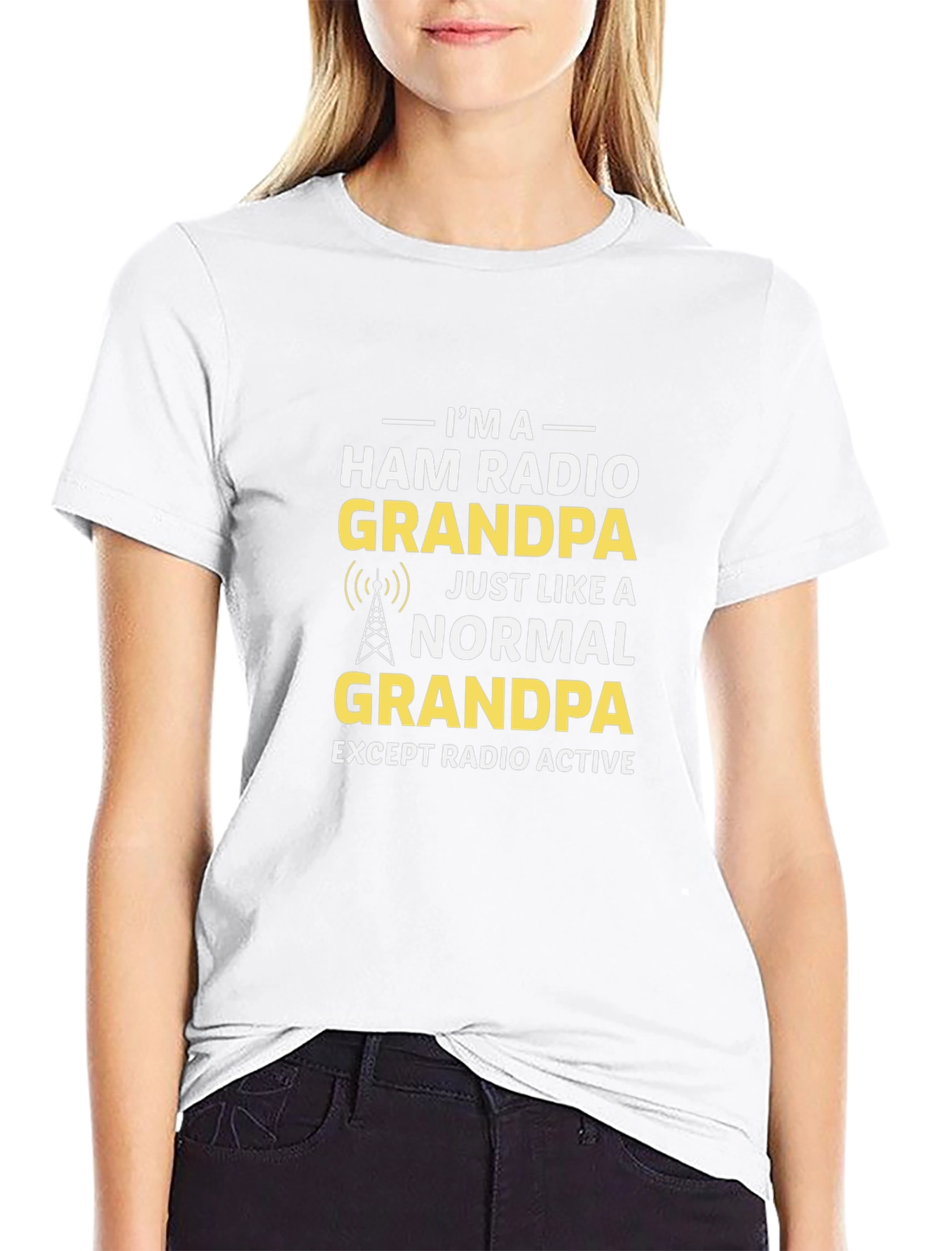 Ham Radio Grandpa Black T-Shirt