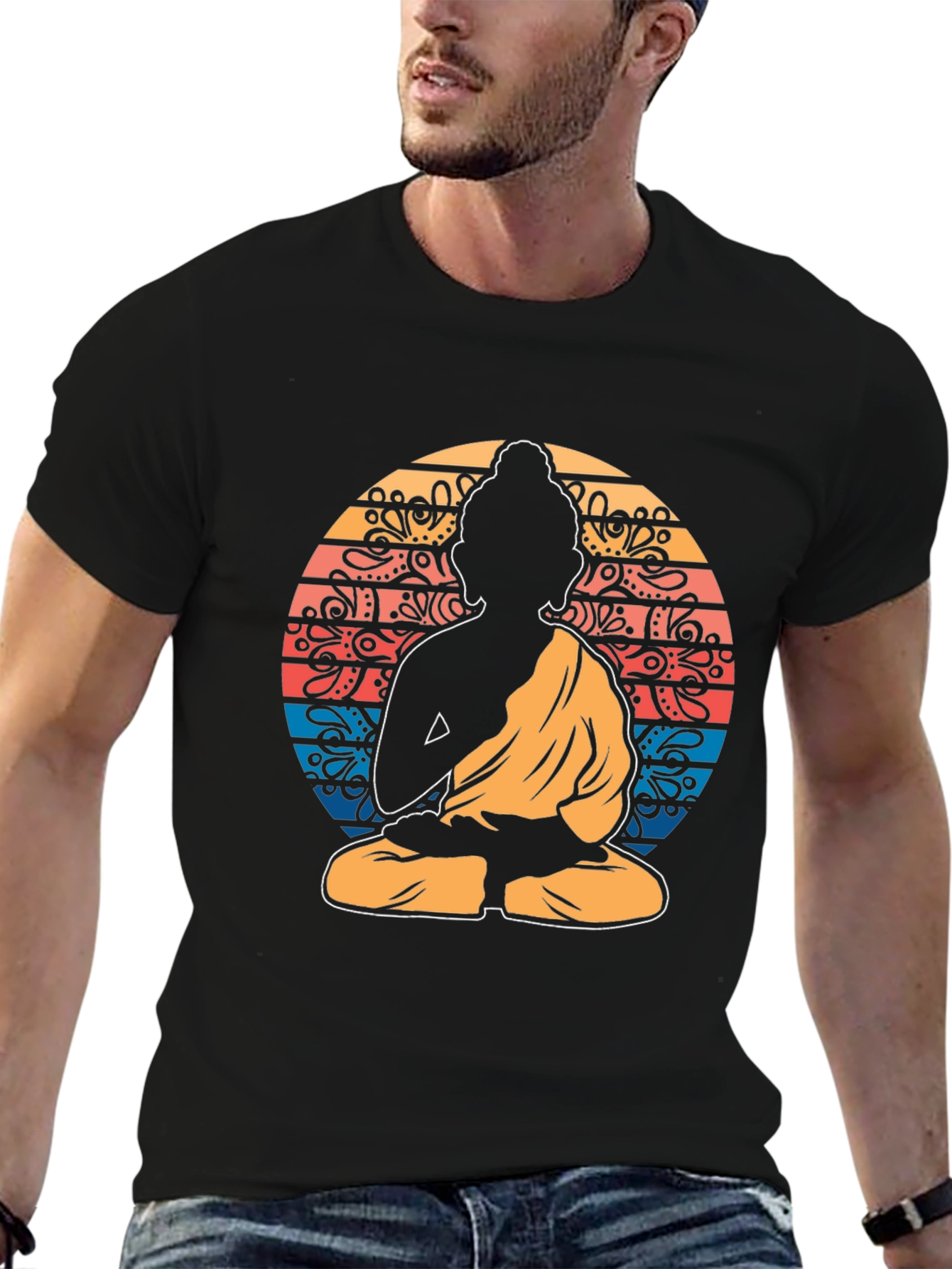 Buddha Mandala Graphic Tee - Spiritual Zen Shirt