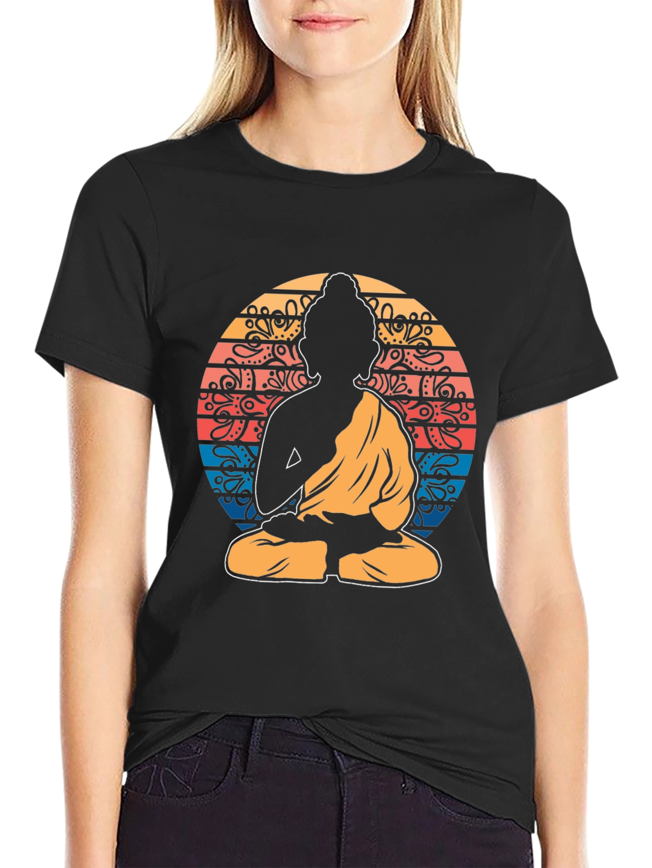 Buddha Mandala Graphic Tee - Spiritual Zen Shirt