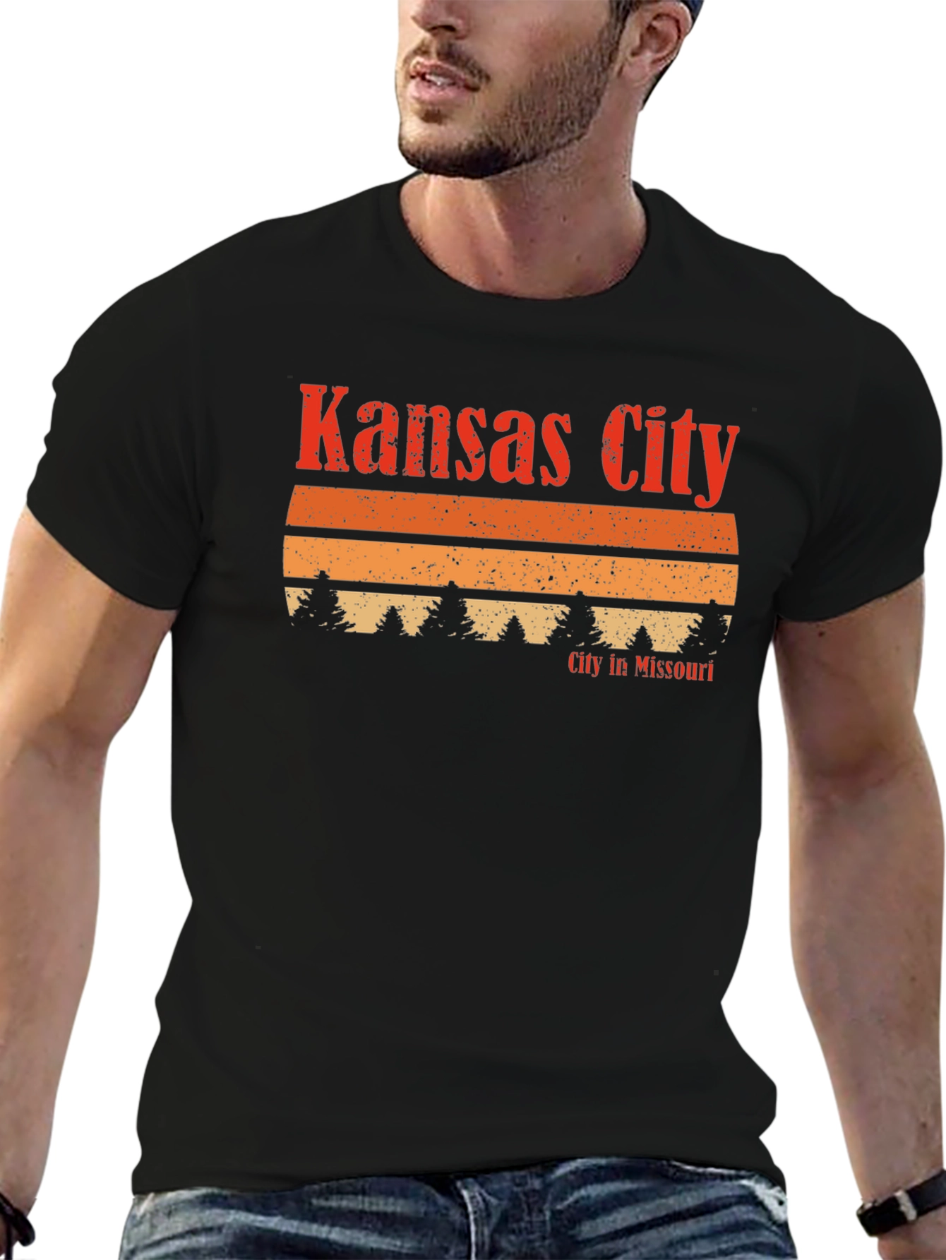 Kansas City Missouri Retro Sunset T-Shirt