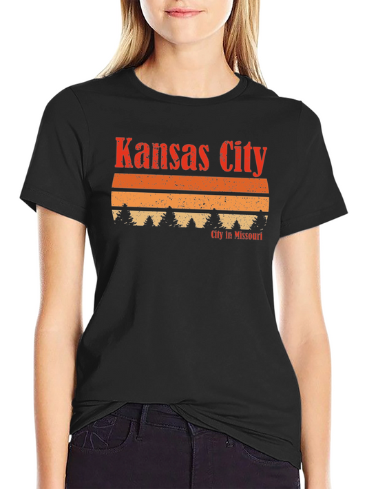 Kansas City Missouri Retro Sunset T-Shirt