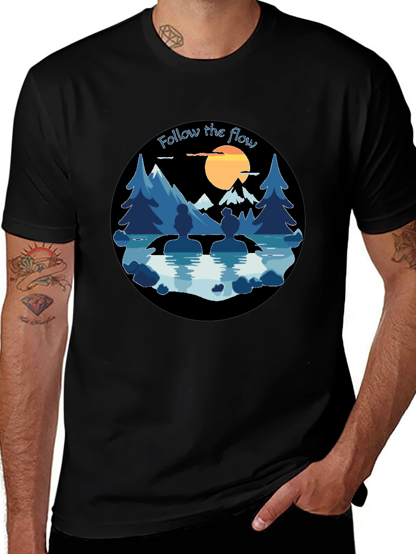 Follow The Flow Graphic T-Shirt