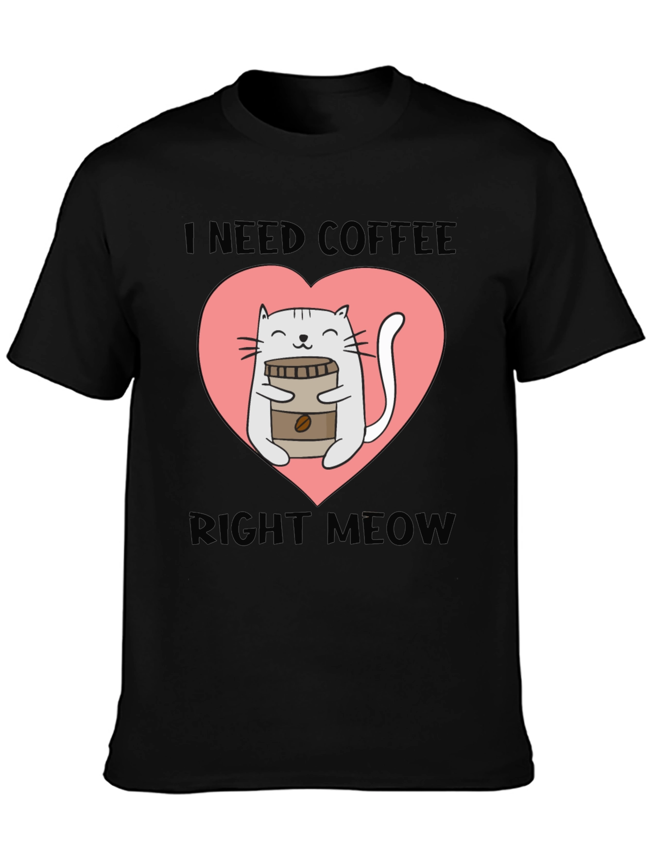 I Need Coffee Right Meow Cat Lover T-Shirt