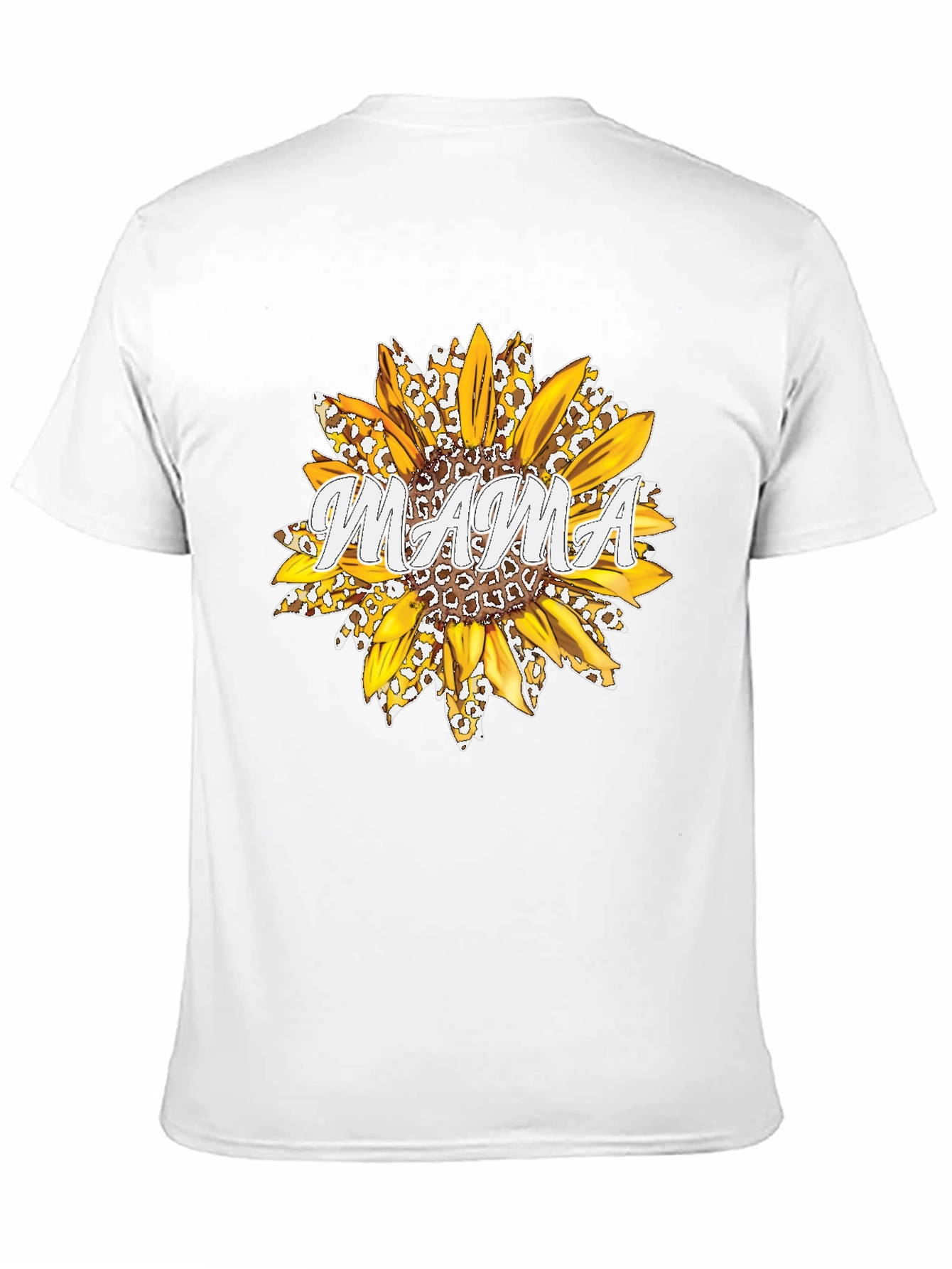 Mama Sunflower Graphic Tee - Black Cotton T-Shirt