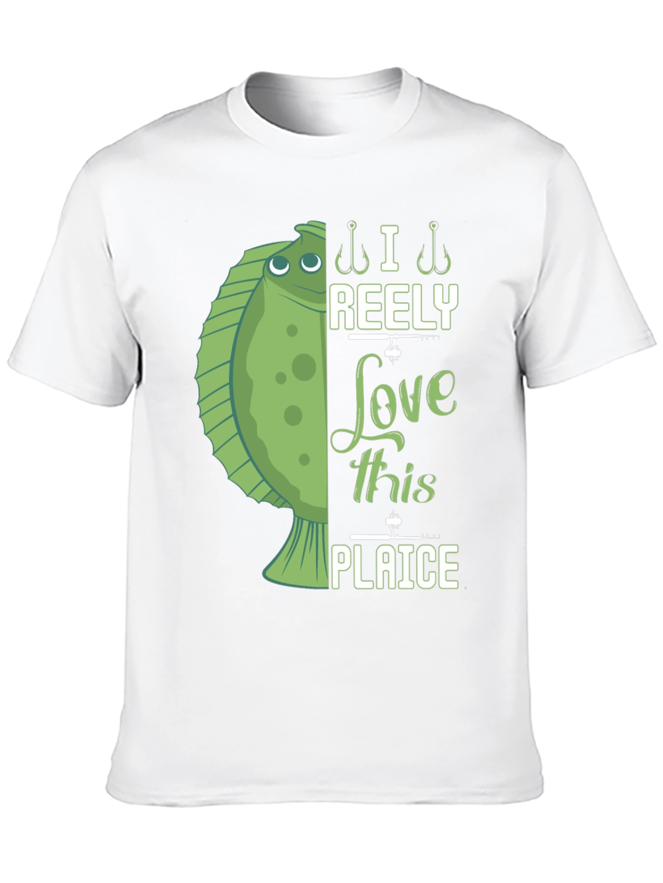Funny Fishing T-Shirt - I Reely Love This Plaice