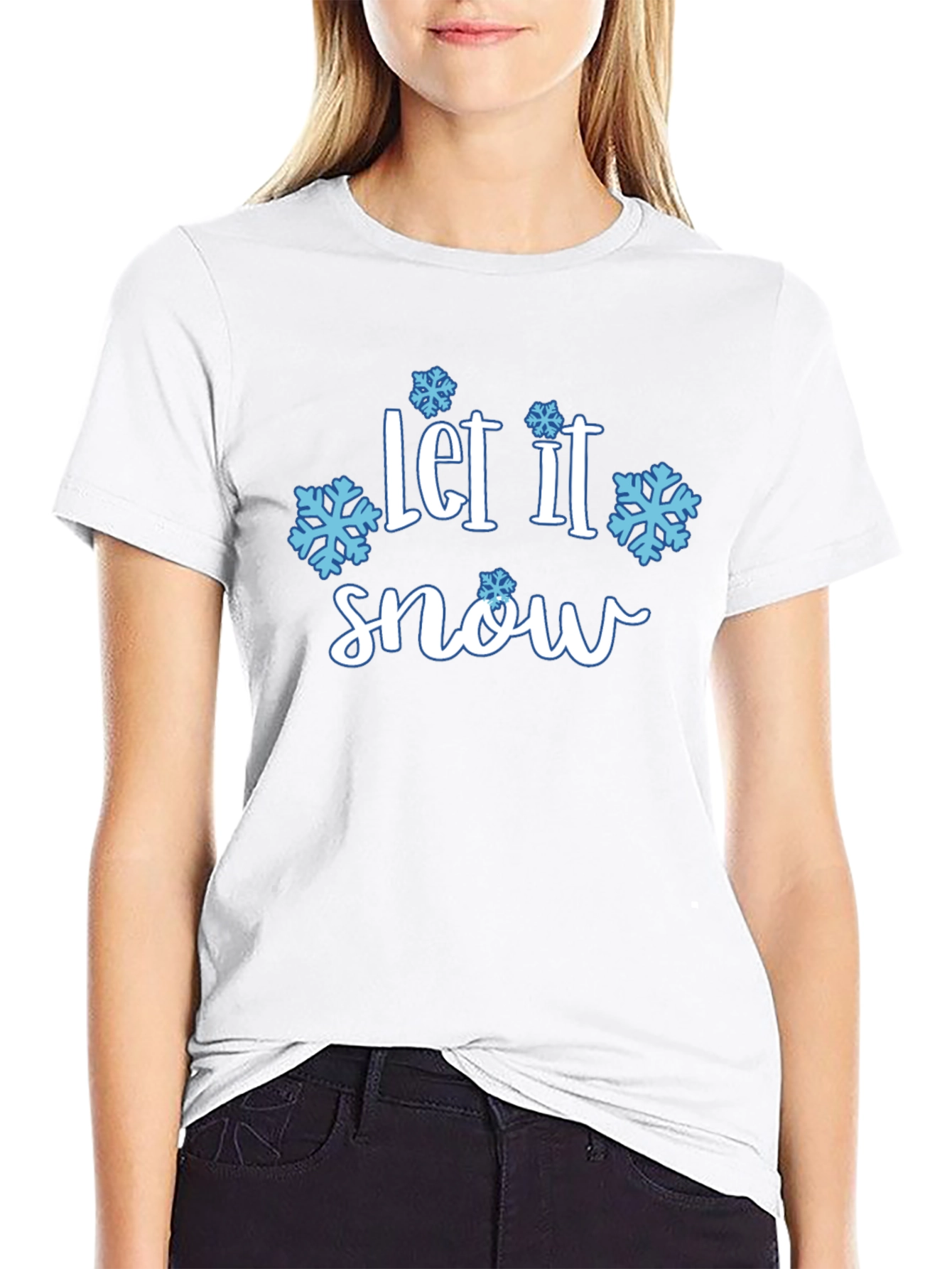 Let It Snow Graphic Tee - Holiday Festive Shirt