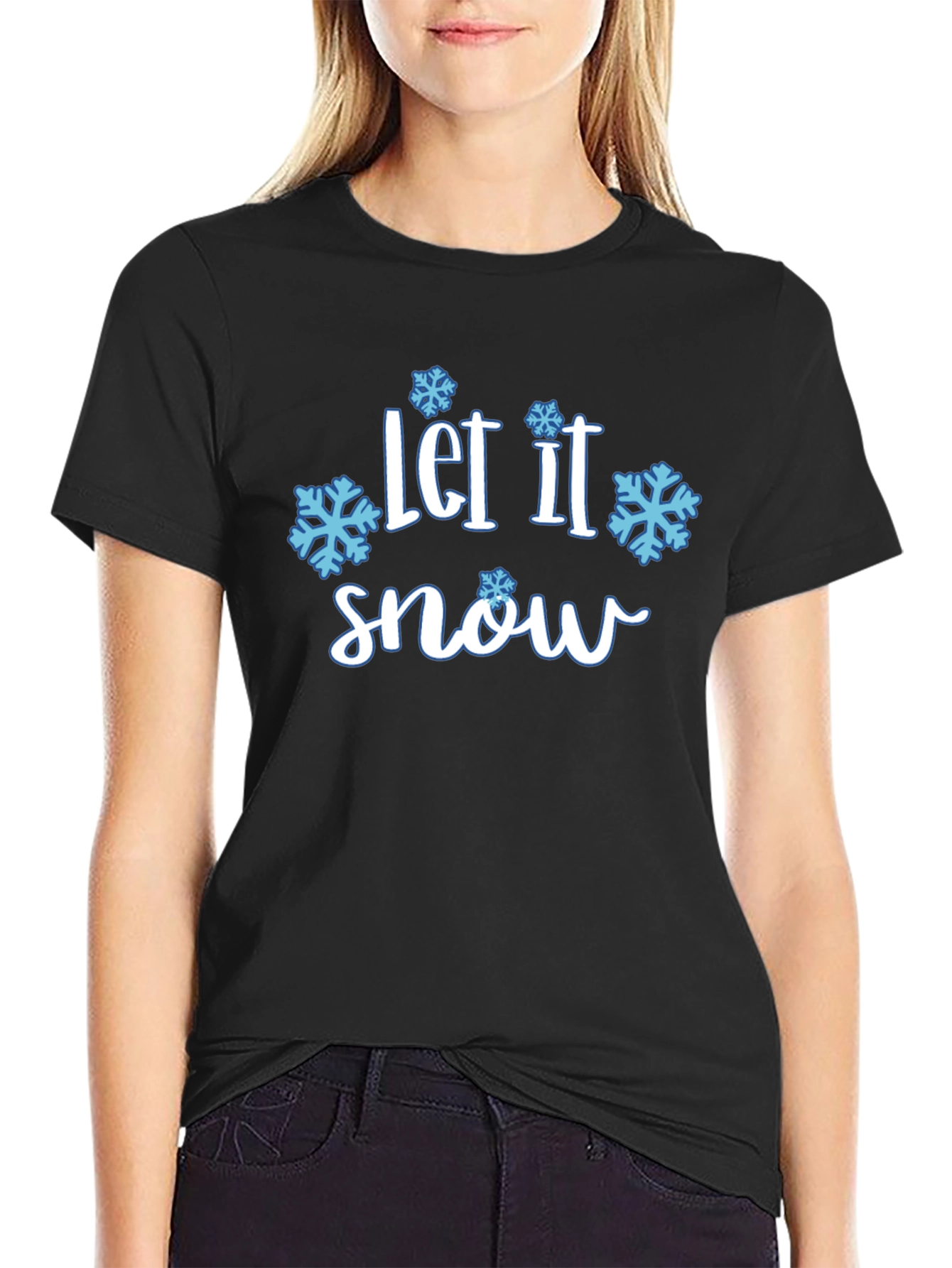 Let It Snow Graphic Tee - Holiday Festive Shirt