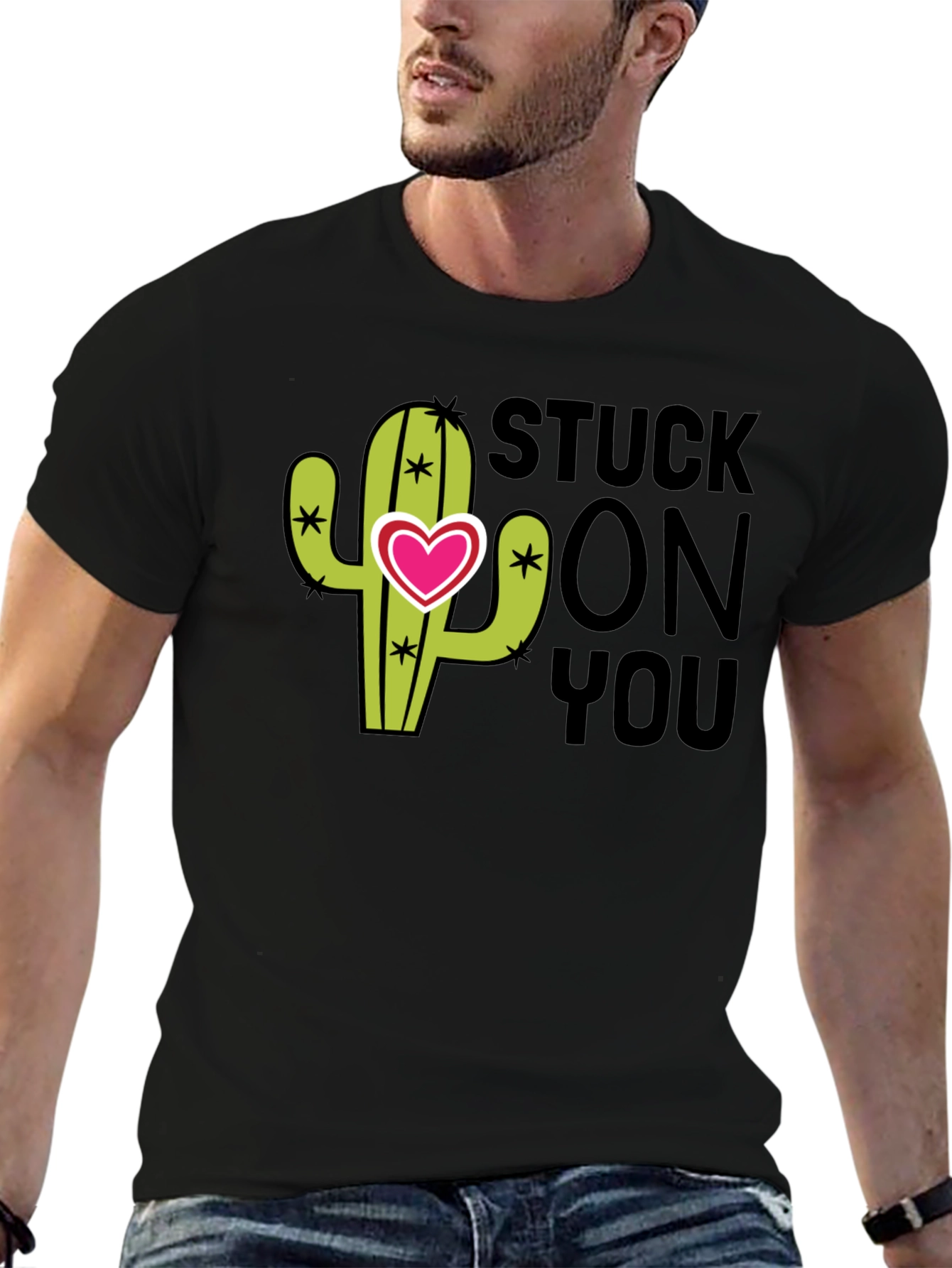 Stuck On You Valentines Day Cactus T-Shirt