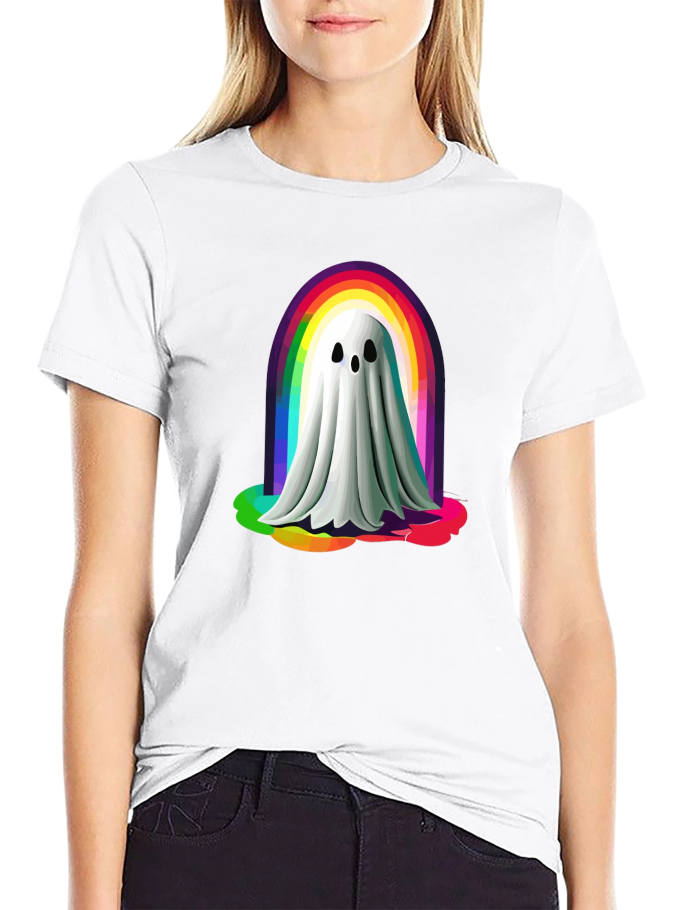 Rainbow Ghost Graphic Tee