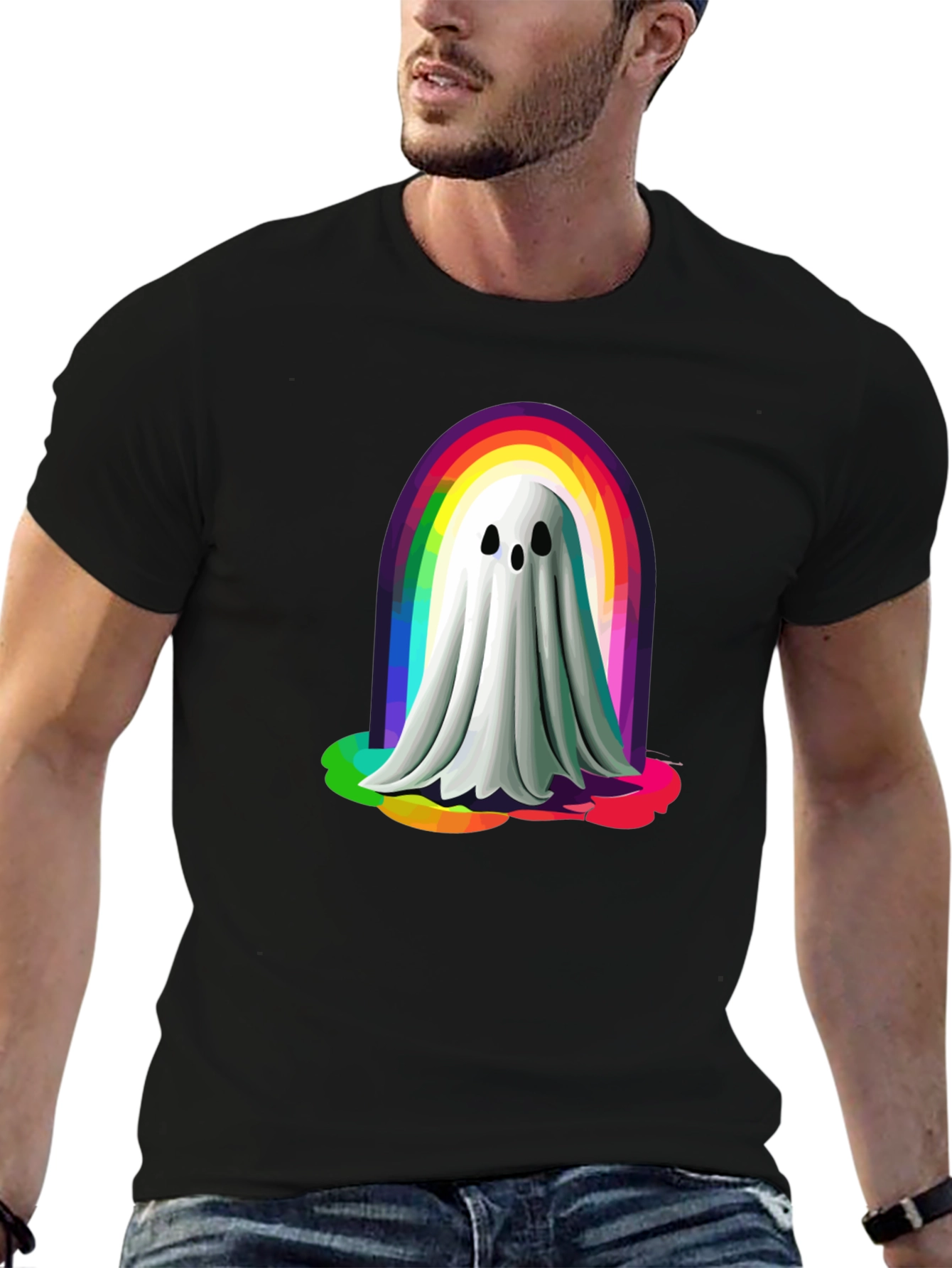 Rainbow Ghost Graphic Tee