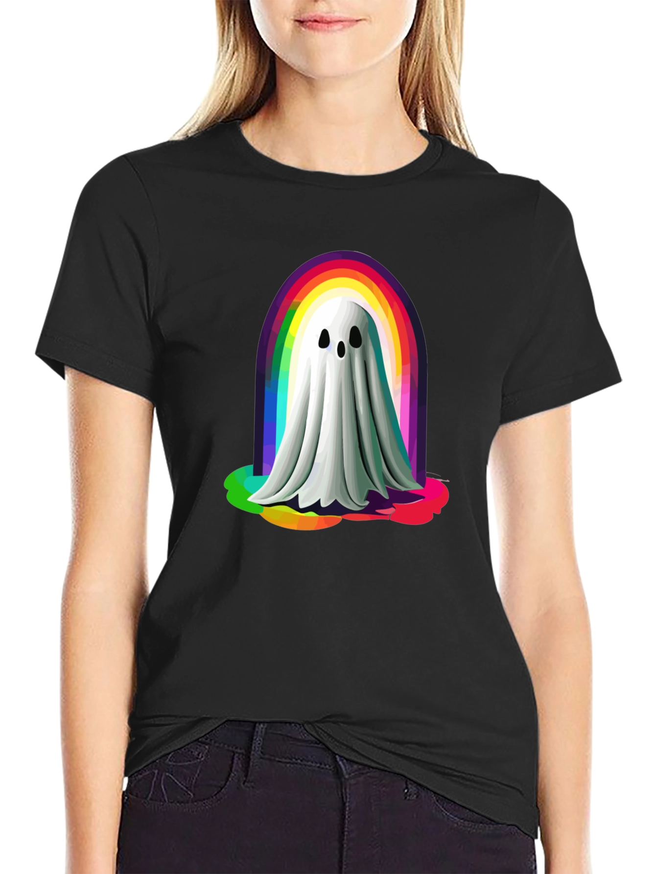 Rainbow Ghost Graphic Tee