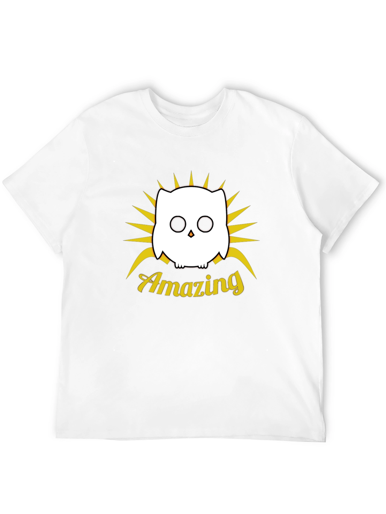 Amazing Owl Graphic Black T-Shirt